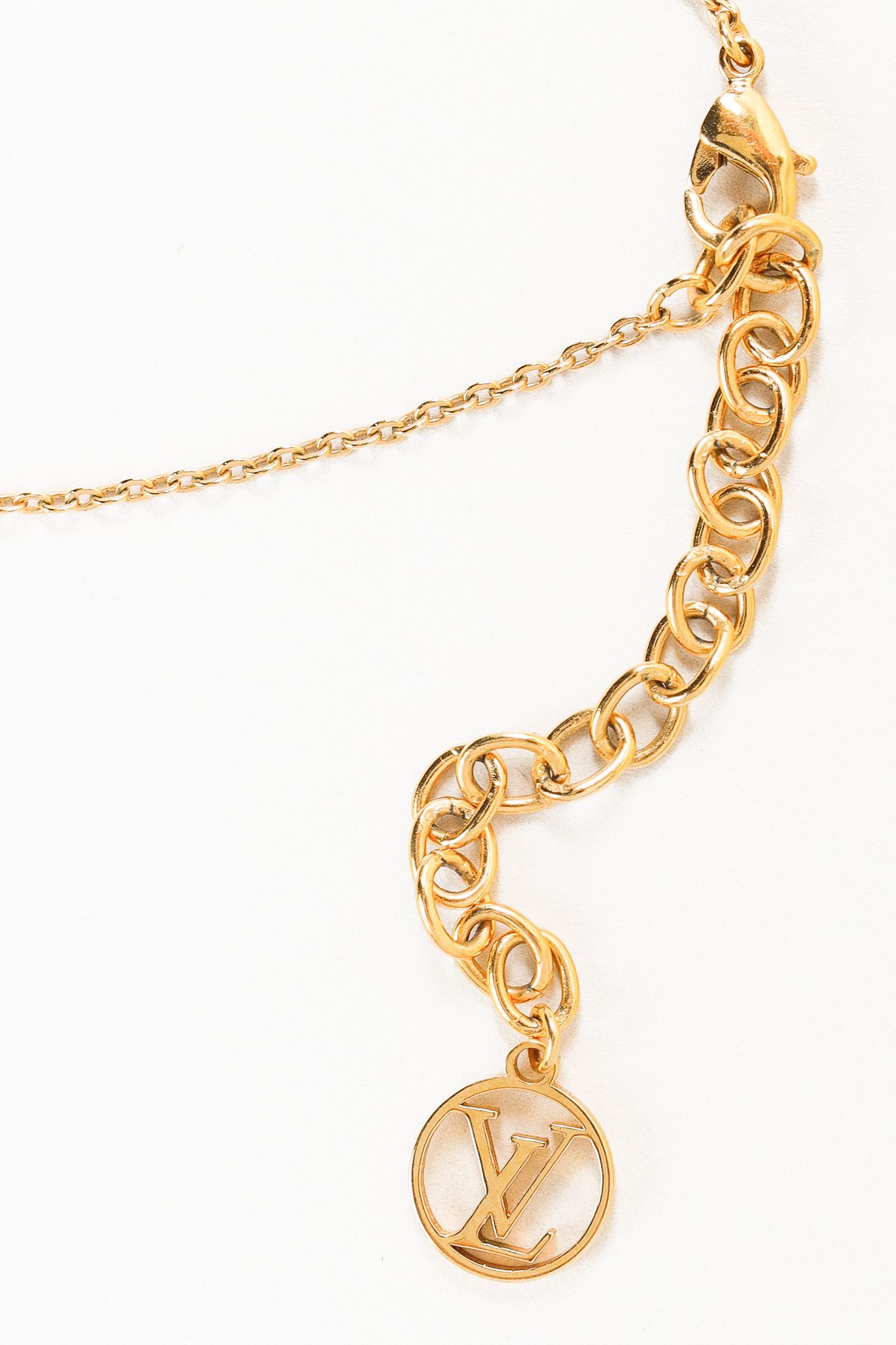 Louis Vuitton Louis Vuitton Nanogram Two-Tone Tag Chain Necklace Size ONE SIZE - 4 Thumbnail