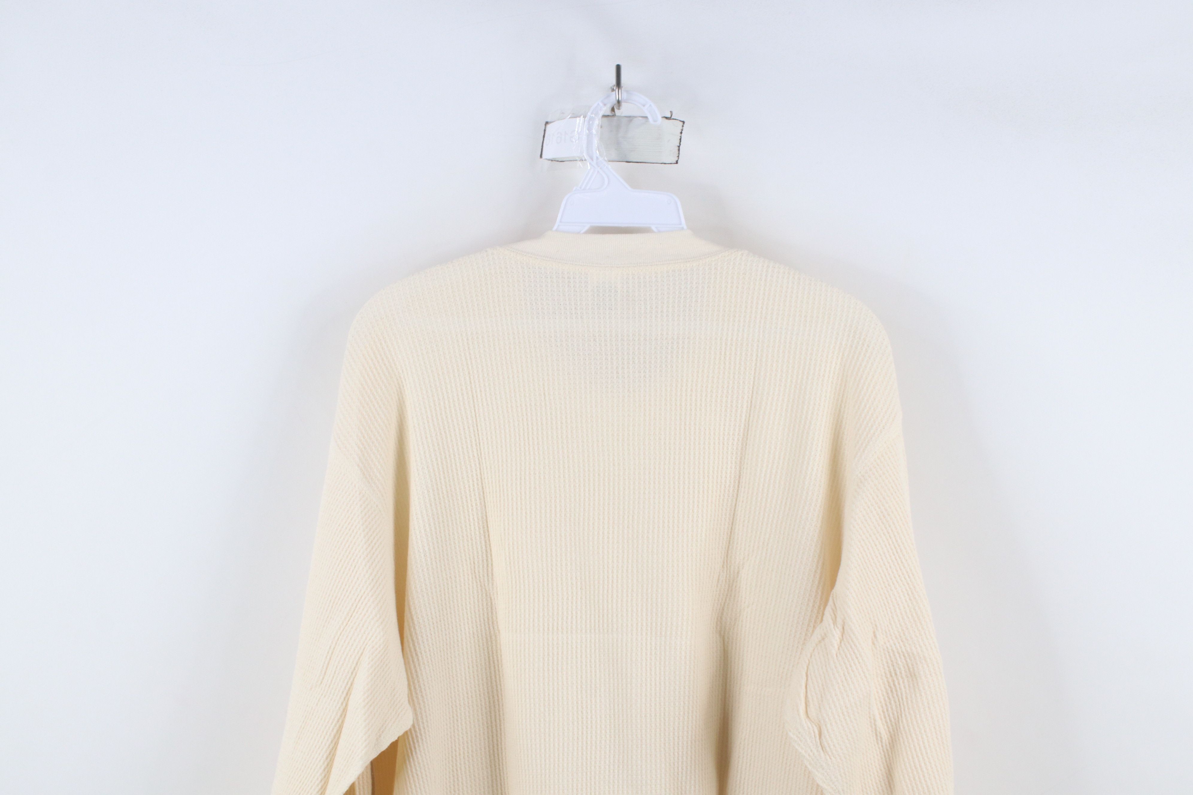 Vintage Vintage 90s Streetwear Waffle Knit Long Sleeve T-Shirt Size US XL / EU 56 / 4 - 7 Thumbnail