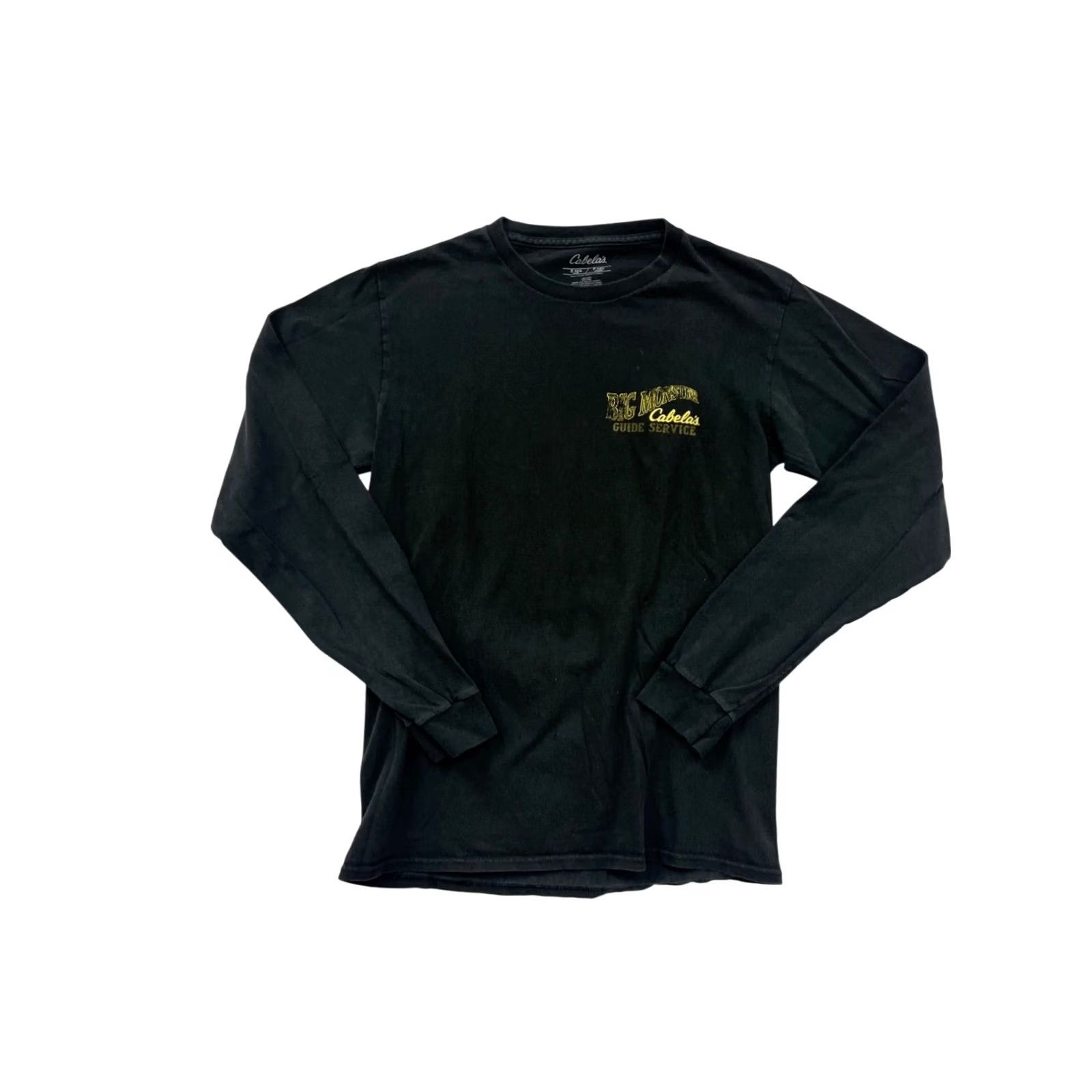 Vintage Cabela'S Big Monster Guide Service: Mens Small Black Long Sleeve Shirt #8197 Size US S / EU 44-46 / 1 - 2 Thumbnail