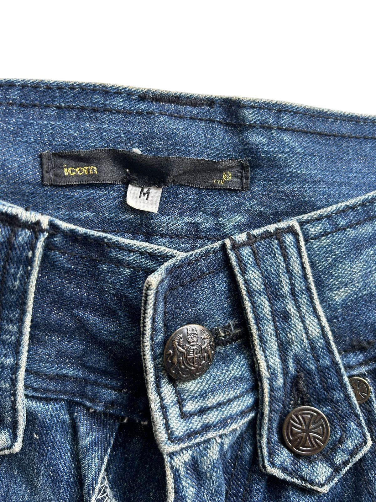Kapital Flare Japanese Punk Style Distressed Denim Jeans Size US 32 / EU 48 - 5 Thumbnail