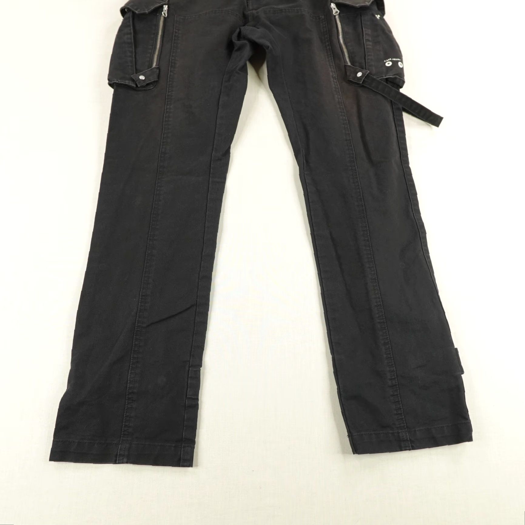 Vintage C2H4 Pants Mens 32 Slim Cargo Techwear Button Fly Black 2017 Punk Gothic Tapered Utility Pockets Cam Canvas Size US 32 / EU 48 - 3 Thumbnail