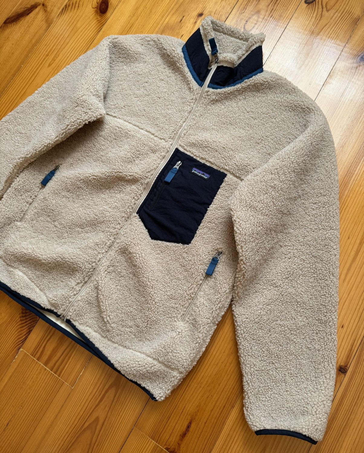 Patagonia Patagonia Fleece Full Zip Up Men’s Beige Gorpcore Jacket Size US L / EU 52-54 / 3 - 3 Thumbnail