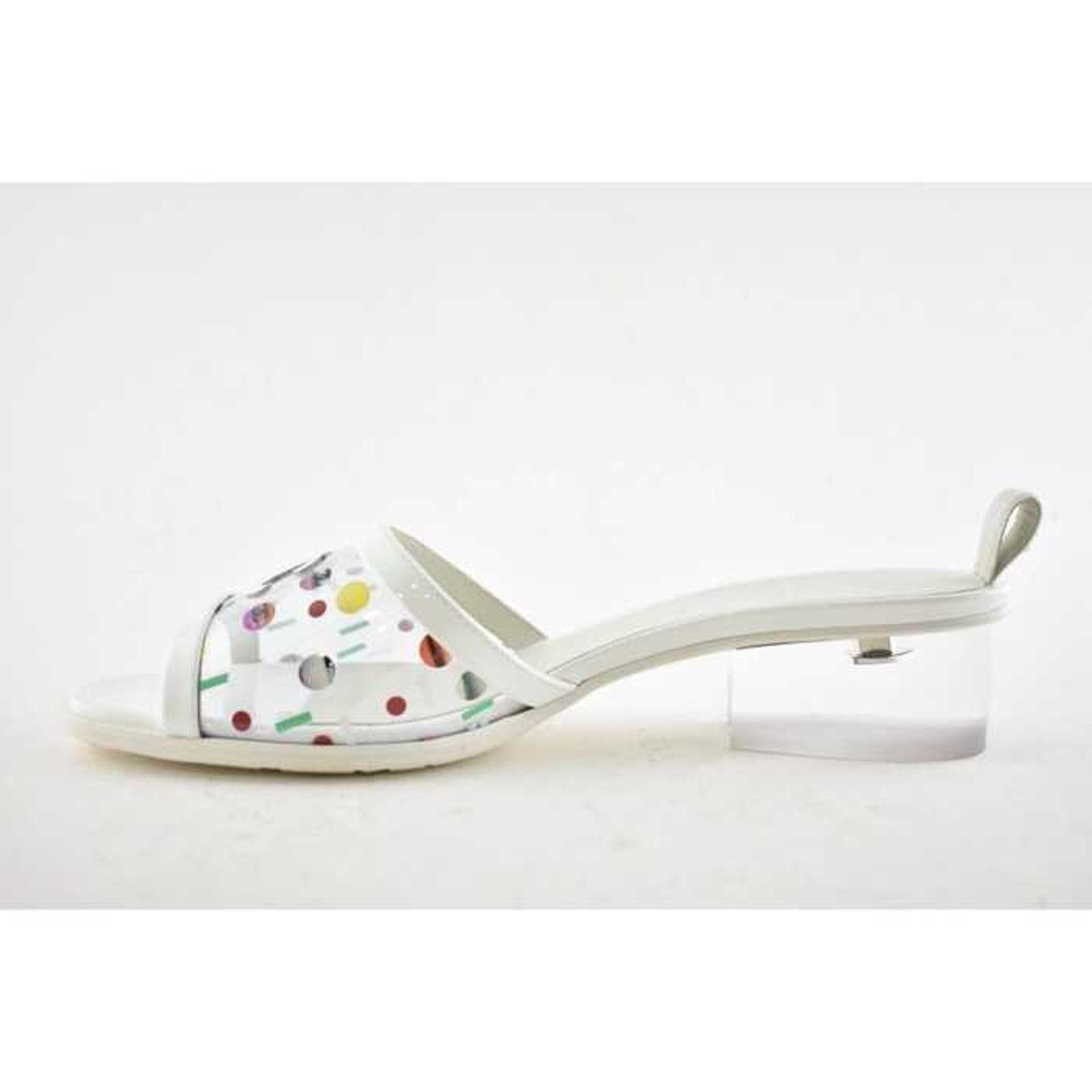 Chanel 19S Patent PVC CC Logo Mule Slide Sandal Heel 37C Size US 7 / IT 37 - 9 Thumbnail