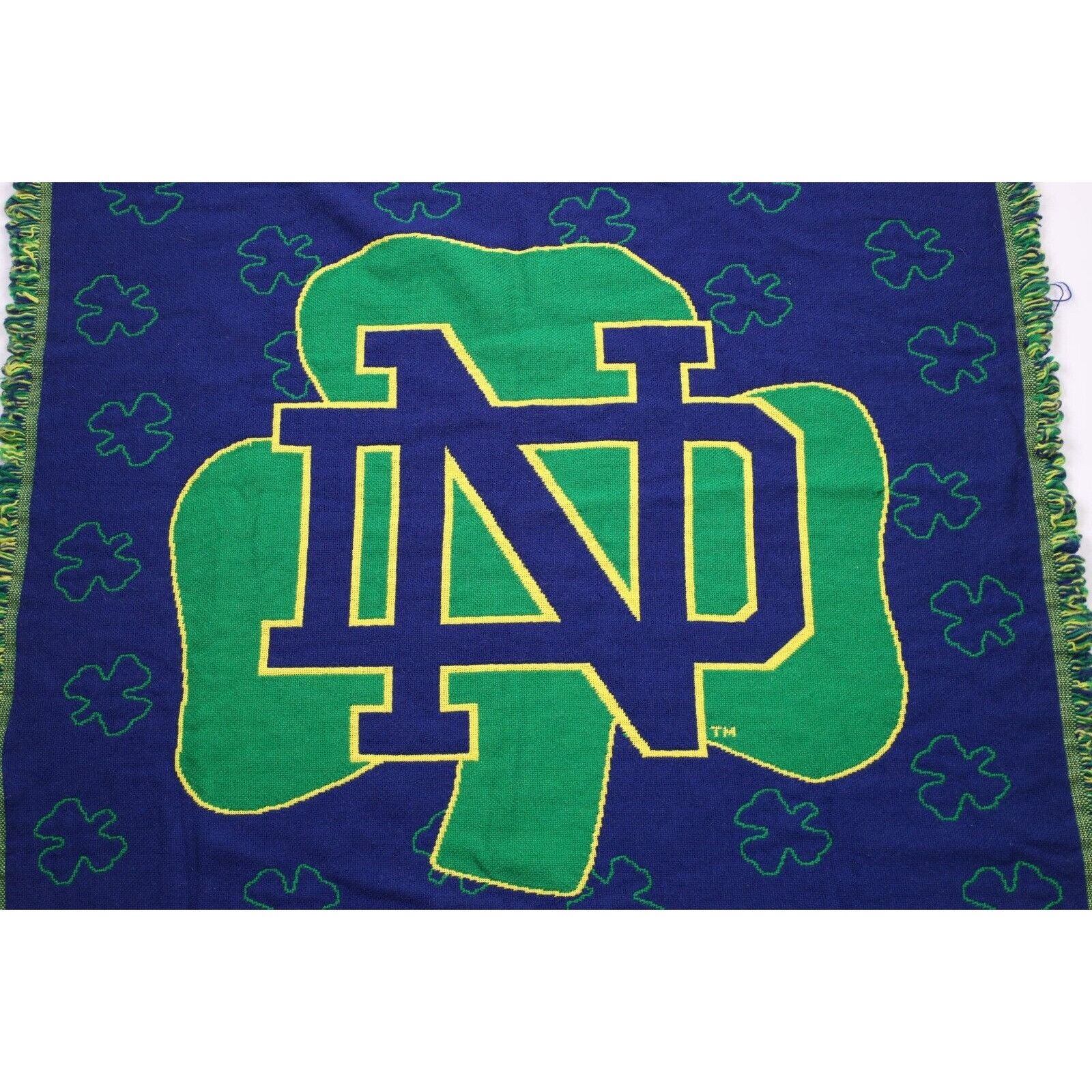 Vintage Vintage 90s All Over Print University of Notre Dame Blanket Size ONE SIZE - 3 Thumbnail