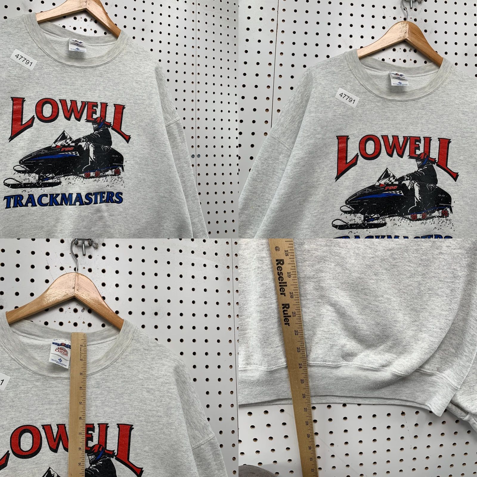Jerzees VINTAGE Jerzees Sweatshirt Mens 2XL Gray Fleece Snowmobile USA Trackmaster 90s Outdoor Shirt Size US XXL / EU 58 / 5 - 8 Thumbnail