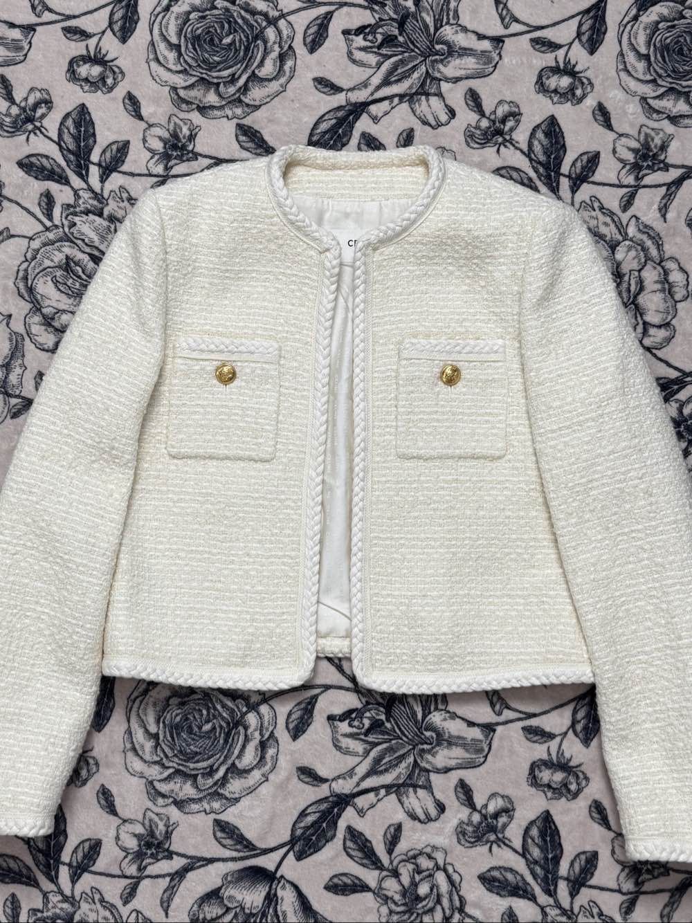 Celine Celine Ivory Tweed Jacket Size 36 Size XS / US 0-2 / IT 36-38 - 1 Thumbnail
