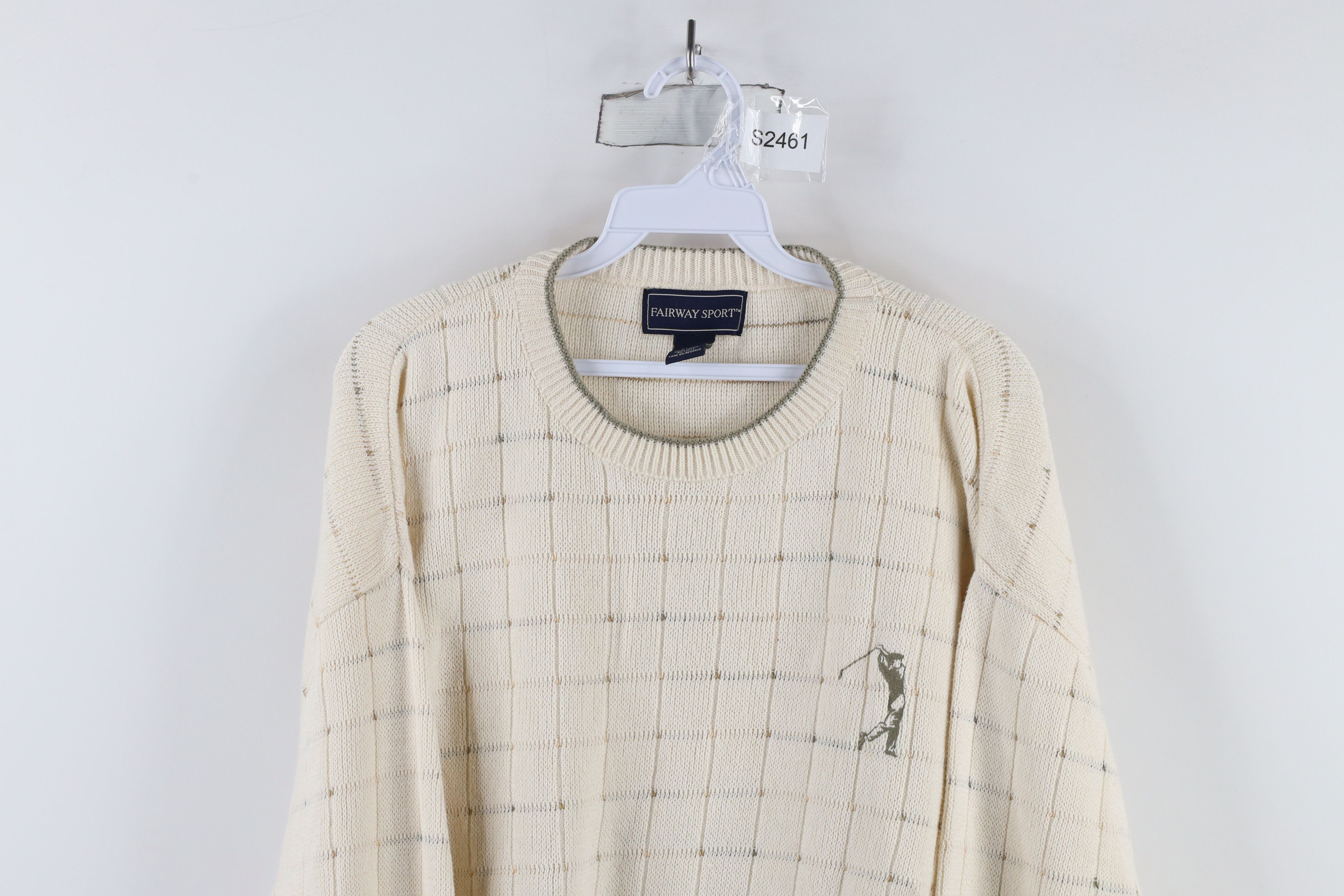 Vintage Vintage 90s Streetwear Ribbed Knit Golf Sweater Cotton USA Size US XL / EU 56 / 4 - 2 Thumbnail