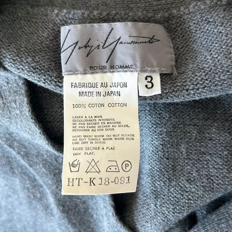 Yohji Yamamoto Yohji Yamamoto Yohji Yamamoto Gray Wool Cardigan Sweater Size US M / EU 48-50 / 2 - 4 Thumbnail