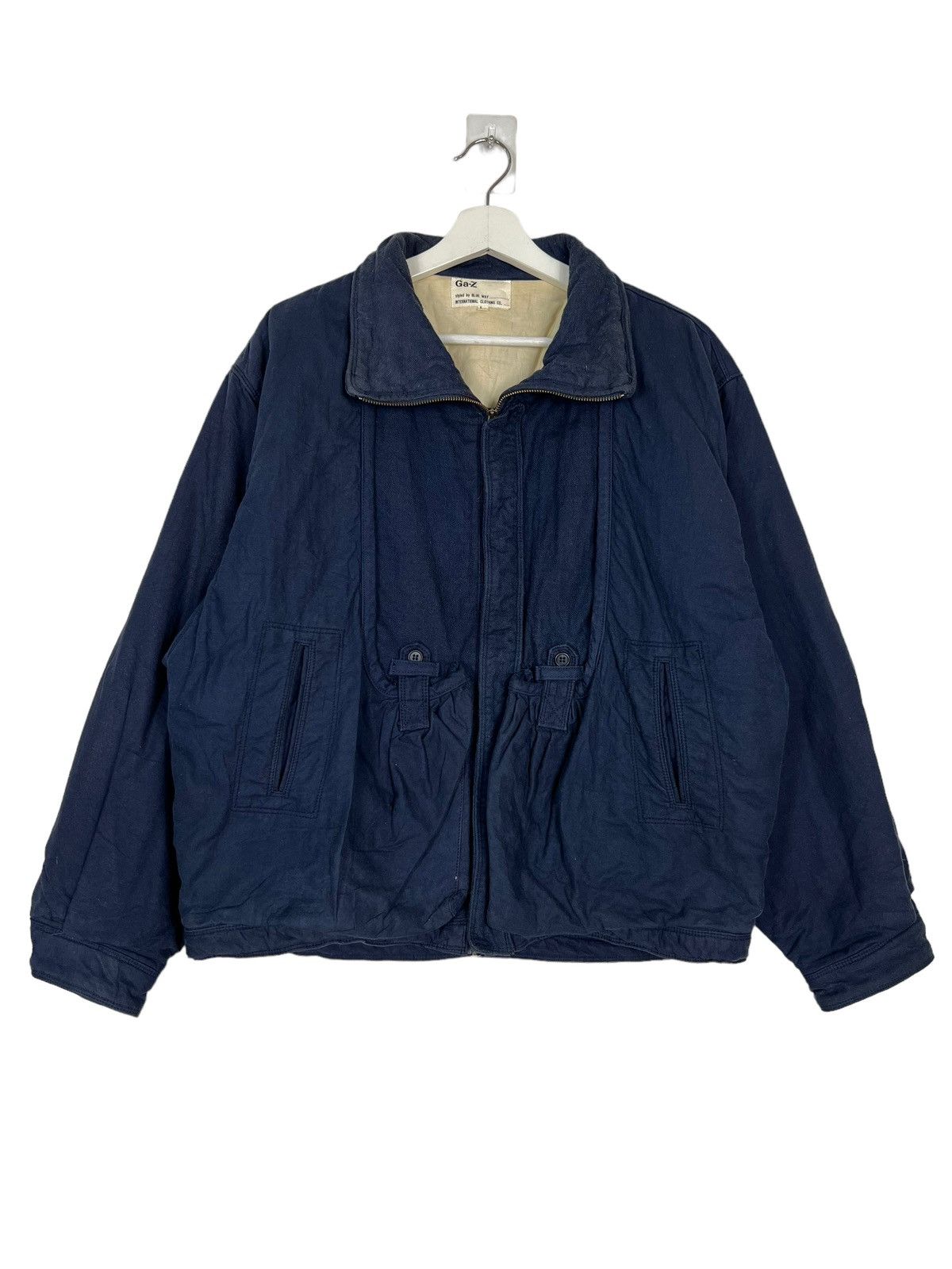 Issey Miyake RARE VINTAGE 80s GA-Z STYLE BLUE WAY CRONICAL BOMBER JACKET Size US L / EU 52-54 / 3 - 1 Thumbnail