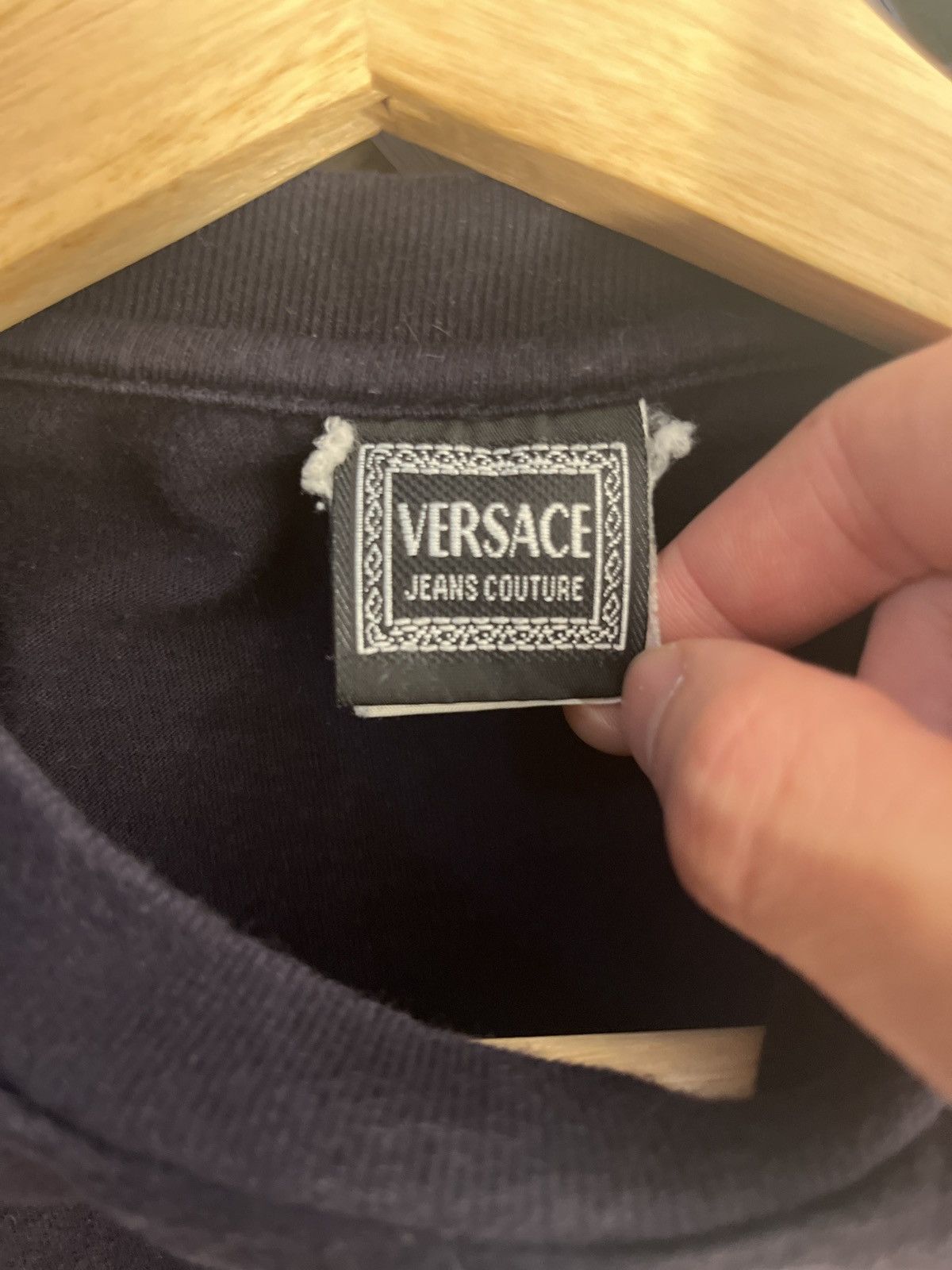 Versace × Versace Jeans Couture Versace Jean Couture logo dark blue T-shirt Size US M / EU 48-50 / 2 - 5 Thumbnail