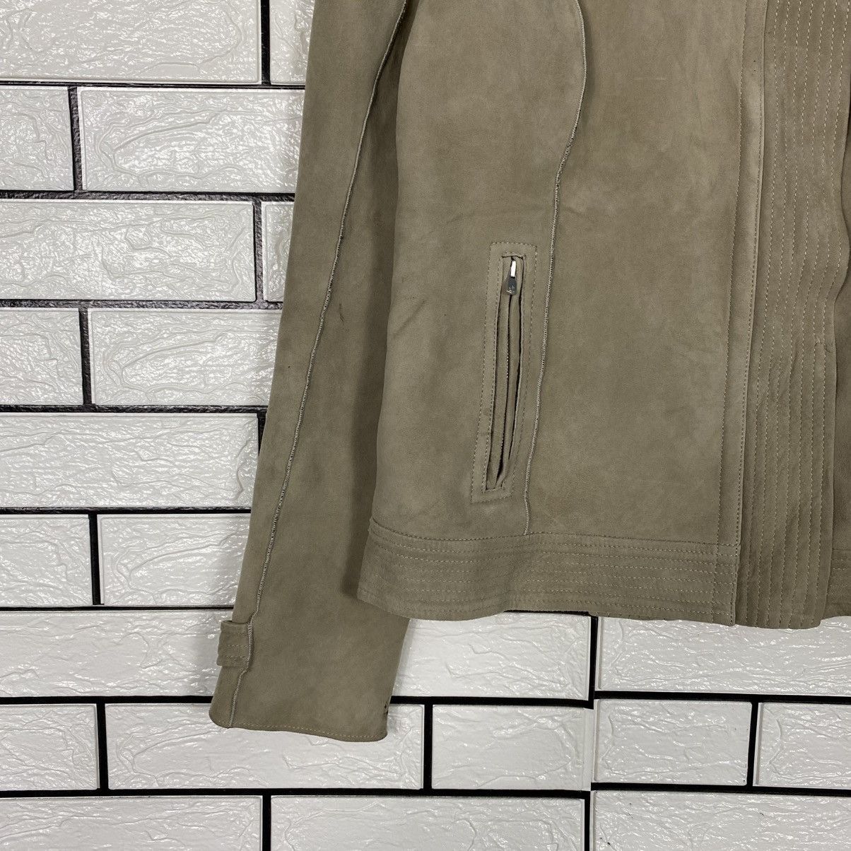 Issey Miyake 📌Cropped Biker Leather Jacket 7 Mamkind Double Collar Size US XS / EU 42 / 0 - 5 Thumbnail