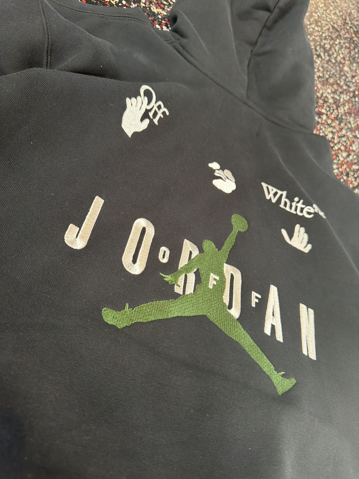Jordan Brand × Off-White Off White x Jordan Black Hoodie Size US L / EU 52-54 / 3 - 4 Thumbnail