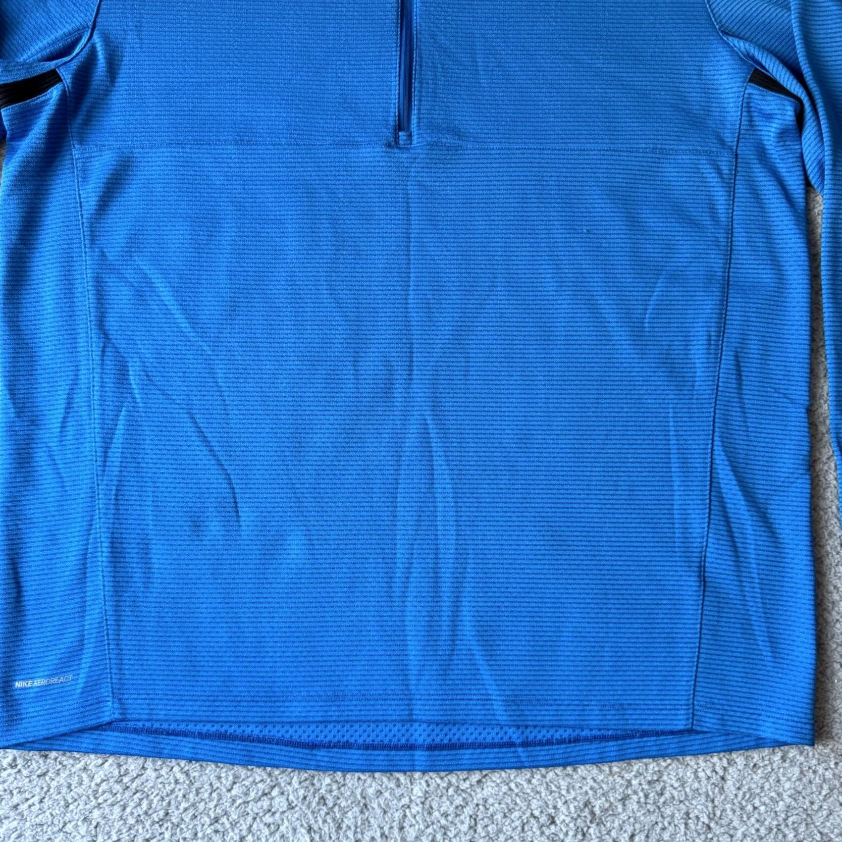 Nike Nike Aeroreact Sweater Mens XL Blue Golf Pullover 1/2 Zip Nylon Sweatshirt Weight Knit Mock Neck Regular Size US XL / EU 56 / 4 - 4 Thumbnail