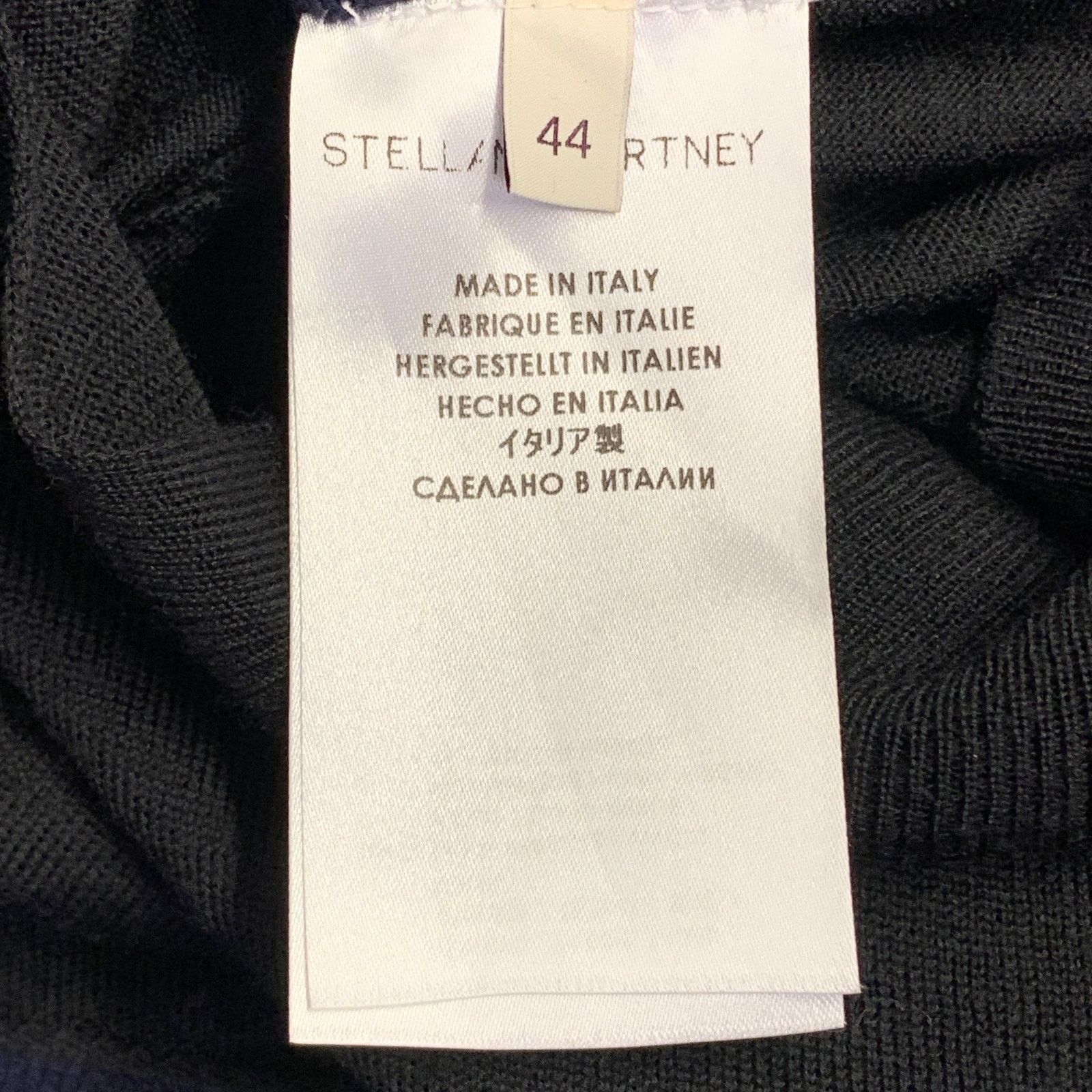 Stella McCartney STELLA McCARTNEY Navy Black Virgin Wool Two Tone Cardigan Size M / US 6-8 / IT 42-44 - 5 Thumbnail