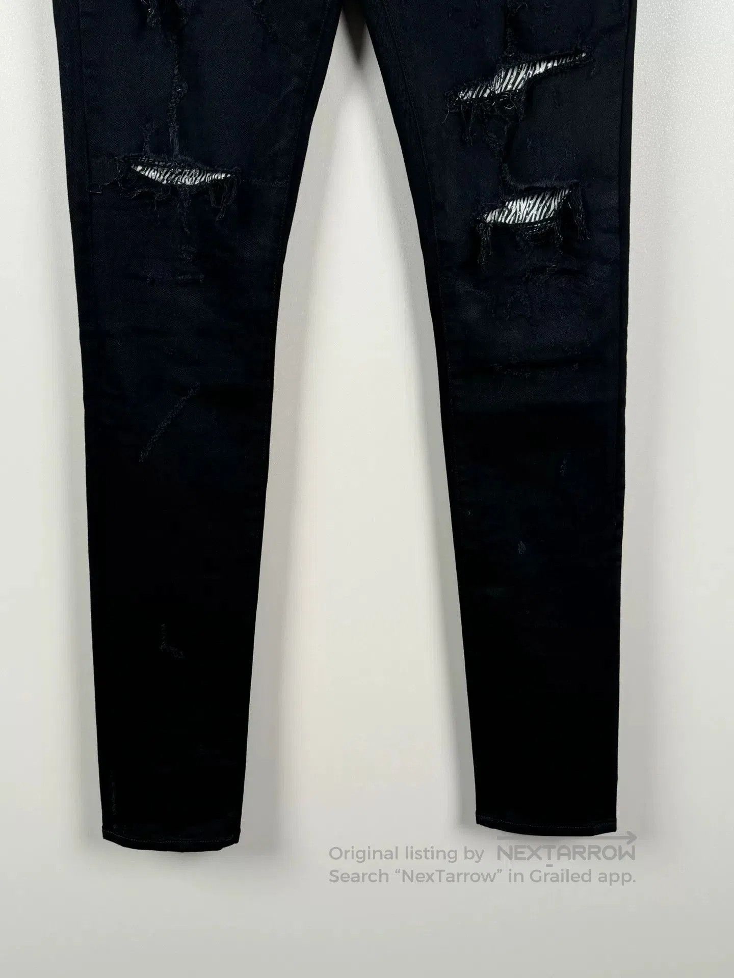 Amiri Amiri Zebra Sequin Distressed Jeans. Size US 31 - 4 Thumbnail
