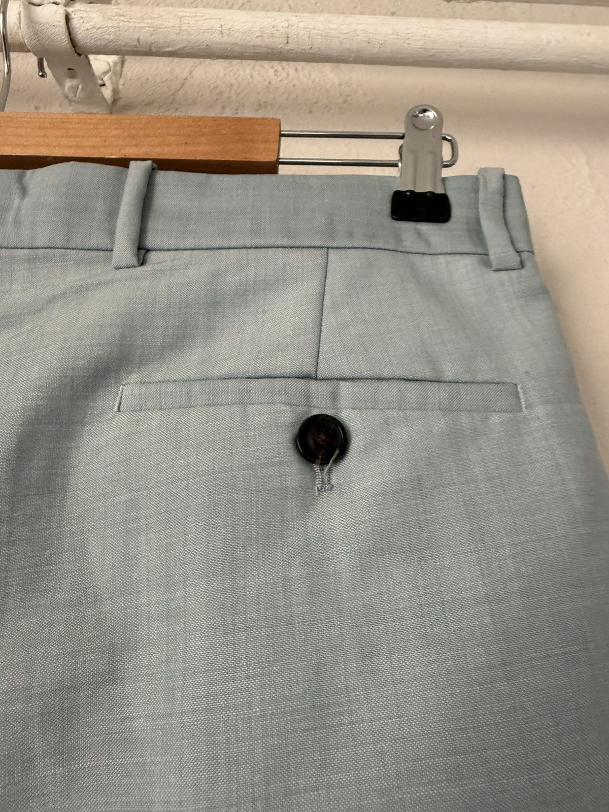 Maison Margiela Margiela Tailored Trousers in Pale Blue Wool–Mohair Blend Size US 30 / EU 46 - 8 Thumbnail
