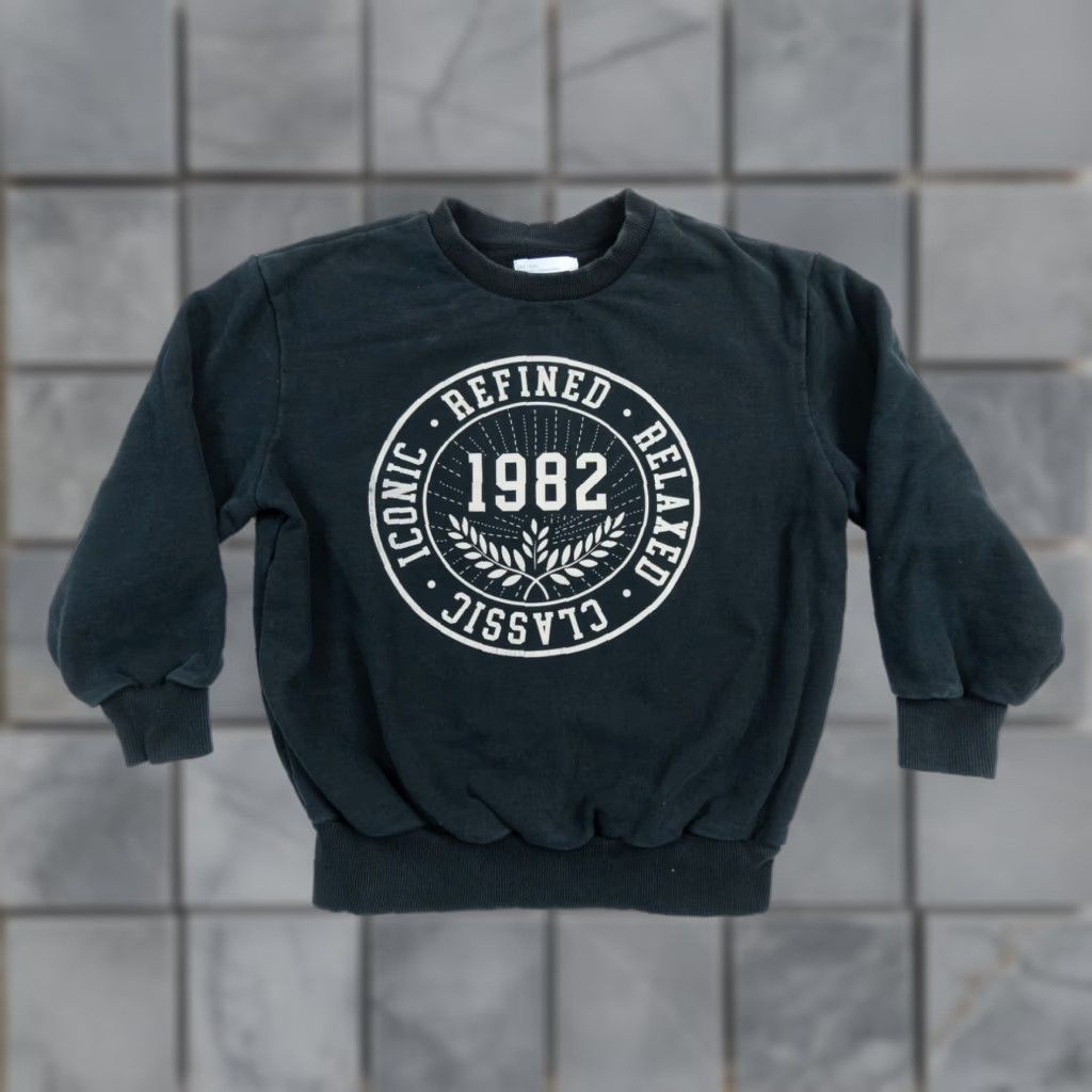 Oak + Fort Oak + Fort Sweatshirt Womens Xsmall Black Oversized Crewneck Sweater Ladies Size XS / US 0-2 / IT 36-38 - 1 Thumbnail