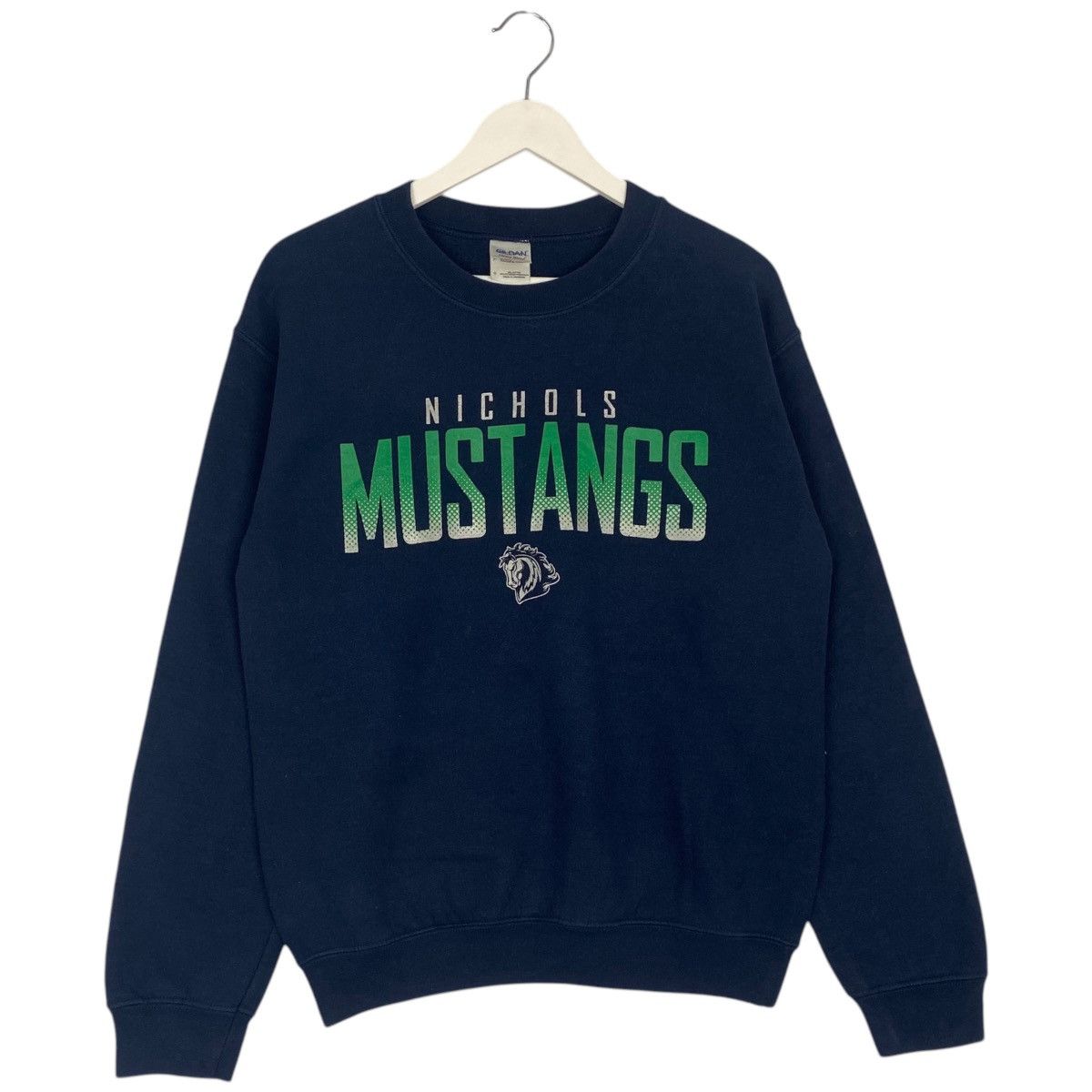 Vintage Vintage Nichols Mustang High School Sweatshirt Blue Size S Size US S / EU 44-46 / 1 - 1 Thumbnail