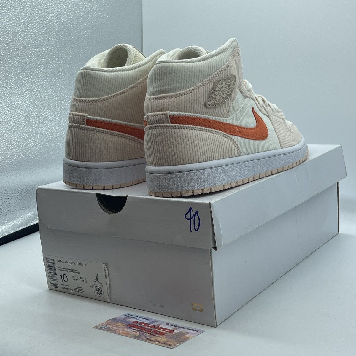 Nike Air Jordan 1 mid SE corduroy Size US 10 / IT 40 - 6 Thumbnail