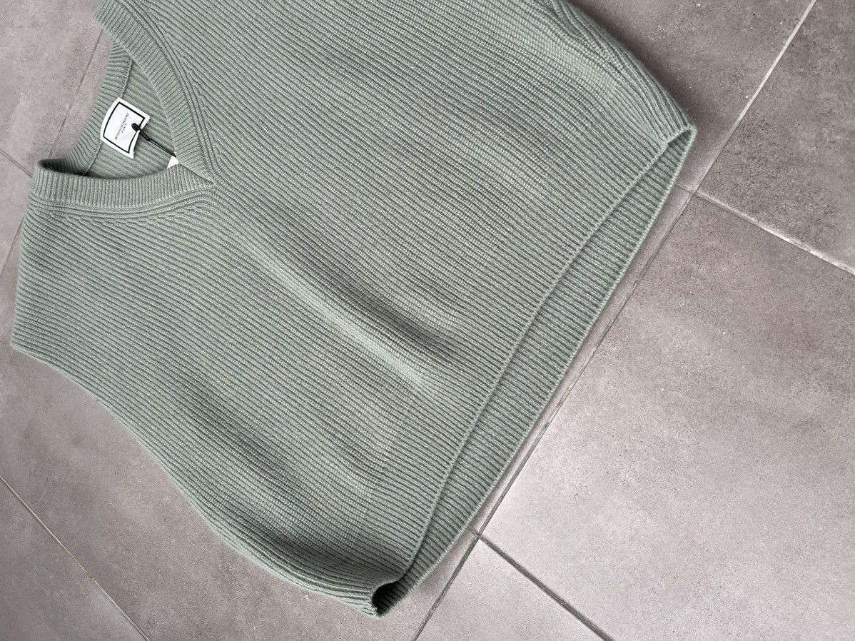 Wooyoungmi !DS! SS23 Wooyoungmi Green Knitted V-Neck Vest Size US M / EU 48-50 / 2 - 10 Thumbnail