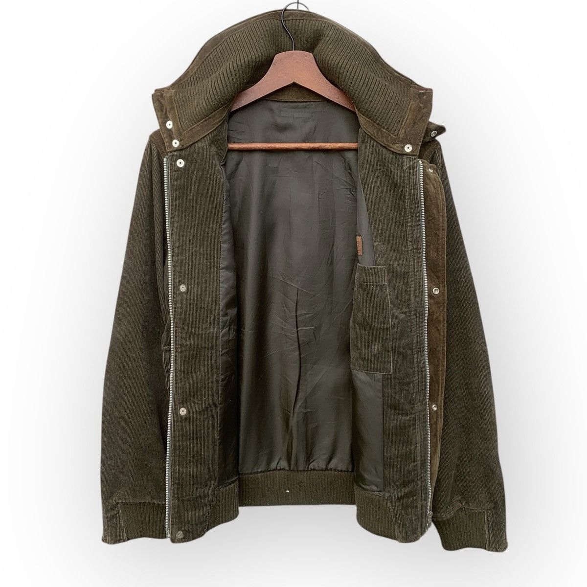 Japanese Brand NIEDIECK STRETCHCORD GERMANY CORDUROY ZIPPER JACKET BROWN Size US S / EU 44-46 / 1 - 5 Thumbnail