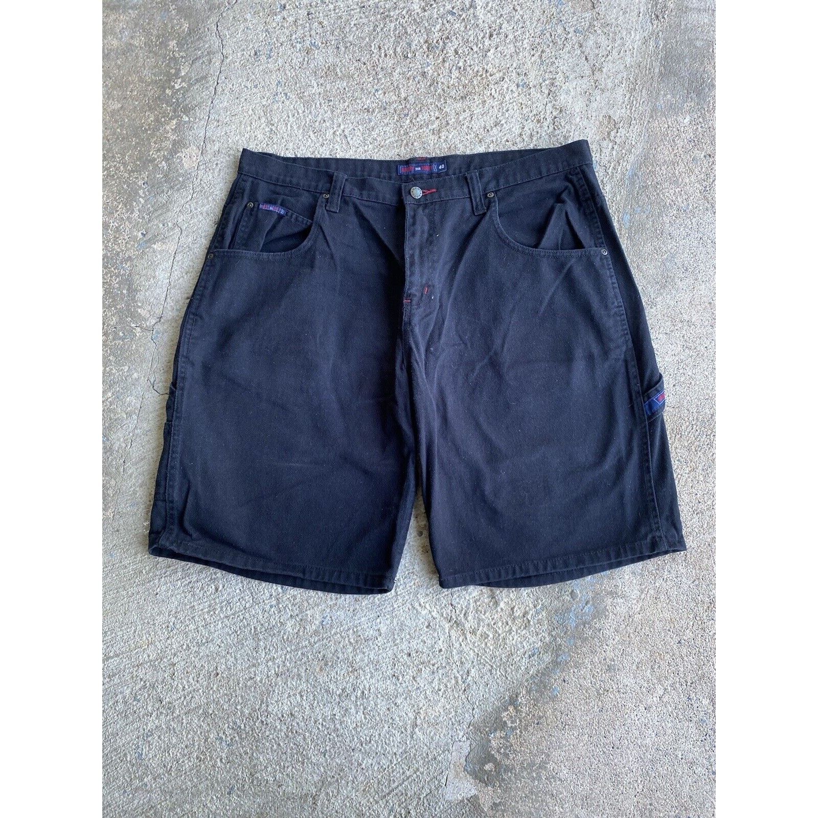 JNCO Vintage Y2K Baggy Army Navy Carpenter Black Jort Jean Shorts Size US 40 / EU 56 - 5 Thumbnail