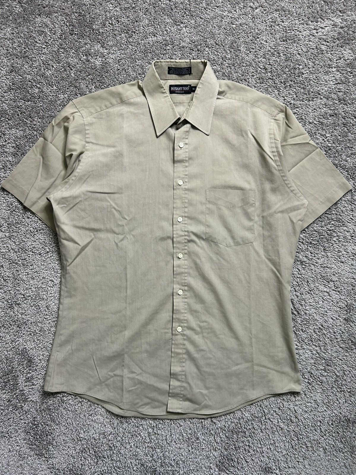 Botany 500 Vintage 70s Botany 500 Short Sleeve Button Up Single Needle Size US L / EU 52-54 / 3 - 1 Thumbnail