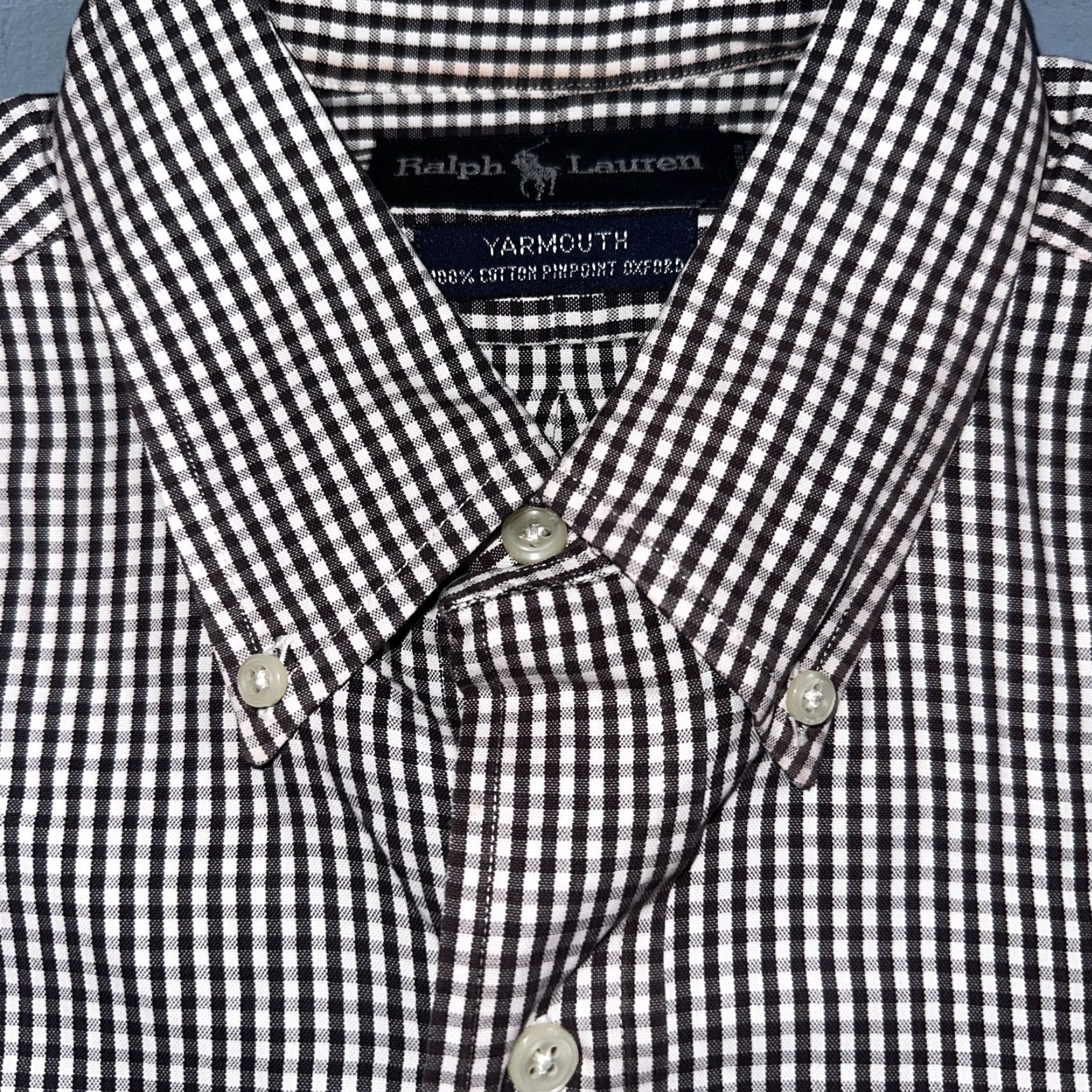 Ralph Lauren Ralph Lauren Black Check Button-Up Shirt Yarmouth Long Sleeve 15.5 Mens Classic Collared Size US M / EU 48-50 / 2 - 3 Thumbnail