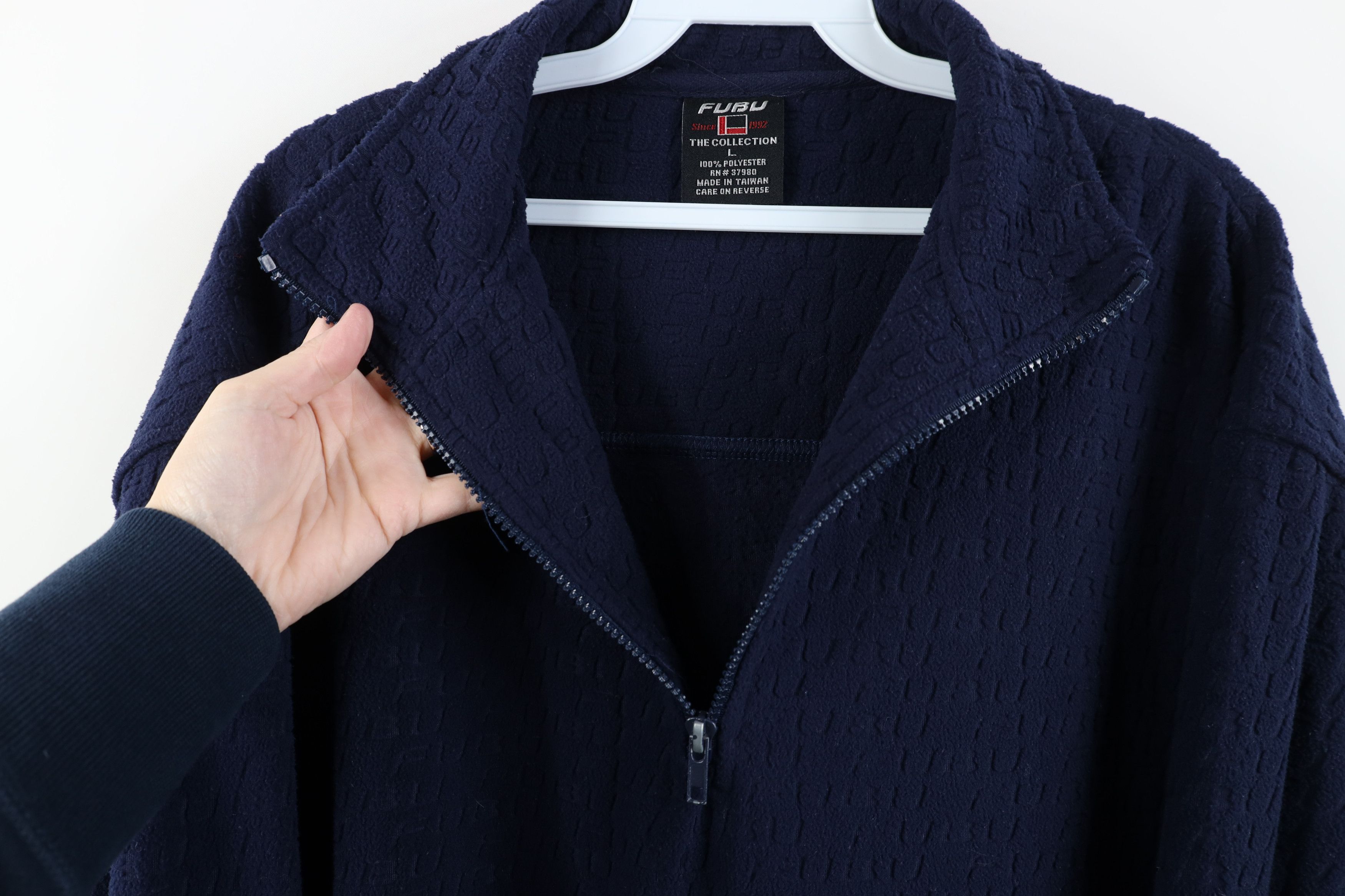 Fubu Vintage 90s Y2K FUBU All Over Print Half Zip Fleece Sweater Size US L / EU 52-54 / 3 - 4 Thumbnail