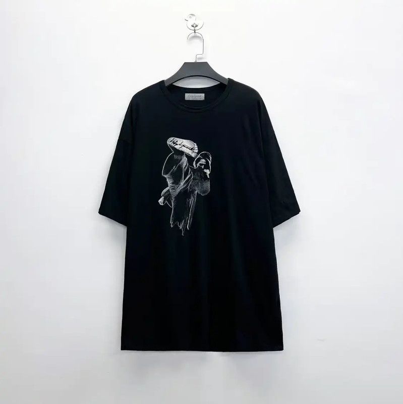 Yohji Yamamoto Yohji Yamamoto Black Cartoon Print Long Tee 0089 Size US L / EU 52-54 / 3 - 1 Thumbnail