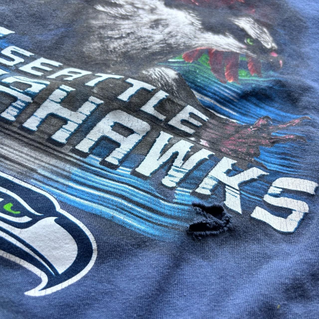 Russell Athletic × Vintage Vintage Seattle Seahawks T-Shirt Size US XL / EU 56 / 4 - 3 Thumbnail