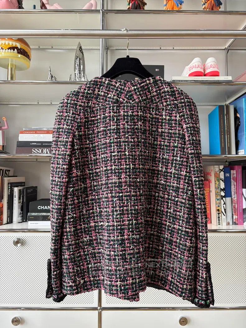 Chanel Chanel 19P pink, purple and green mixed colour tweed knitt Size XS / US 0-2 / IT 36-38 - 3 Thumbnail