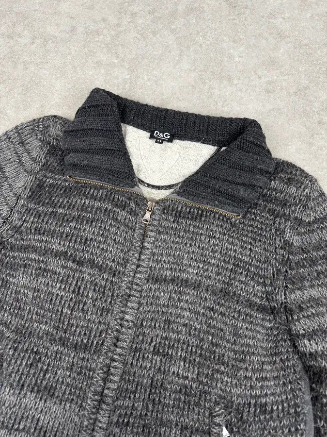 Dolce & Gabbana 2000s Dolce & Gabbana Grey Wool Zip-Up Sweater Size US M / EU 48-50 / 2 - 6 Thumbnail