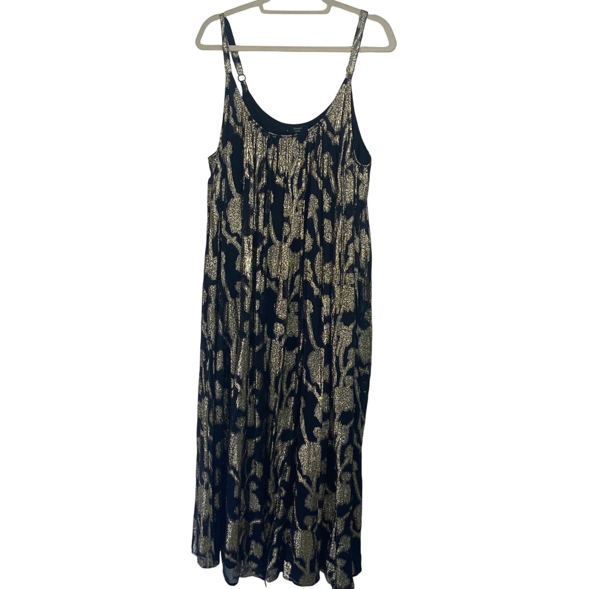 Other Joanna Hope Womens Dress Size 18 Black Lurex Maxi Size XXL / US 16-18 / IT 52-54 - 2 Thumbnail