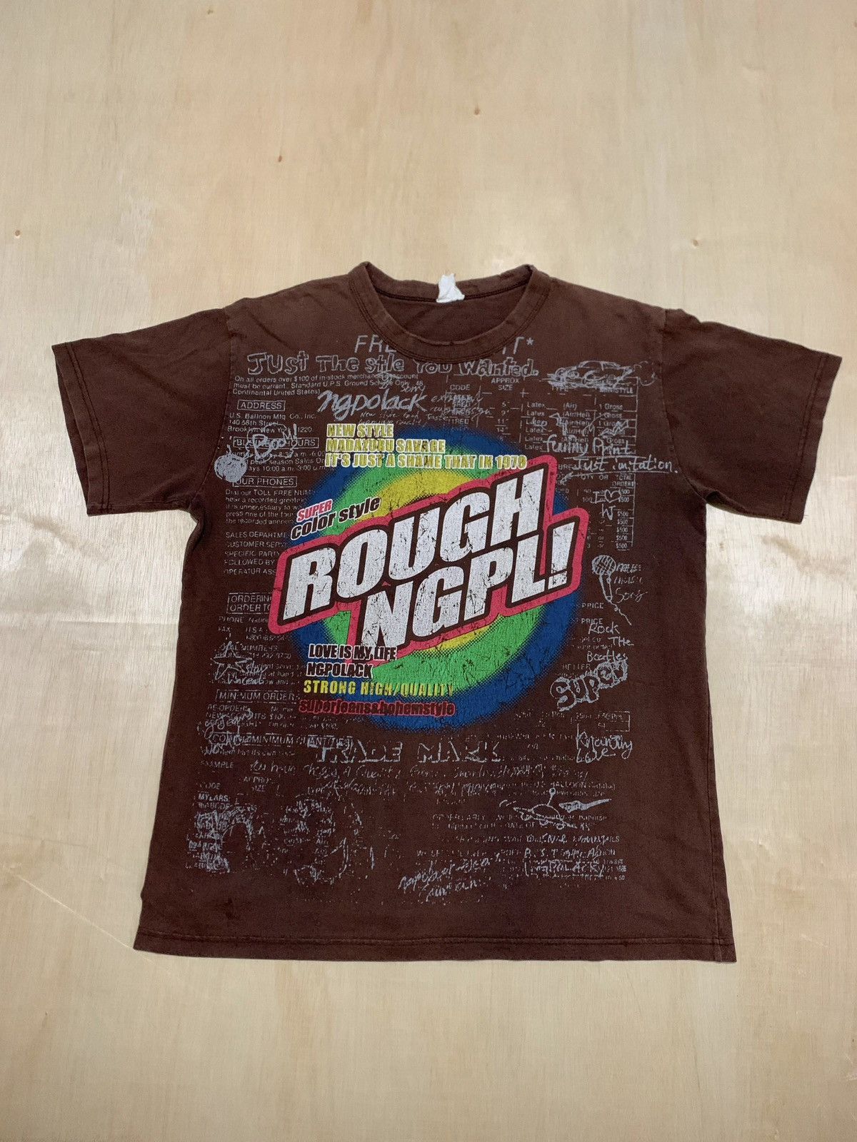 Japanese Brand × Vintage Vintage ROUGH NGPL! Tshirt Size US L / EU 52-54 / 3 - 1 Thumbnail