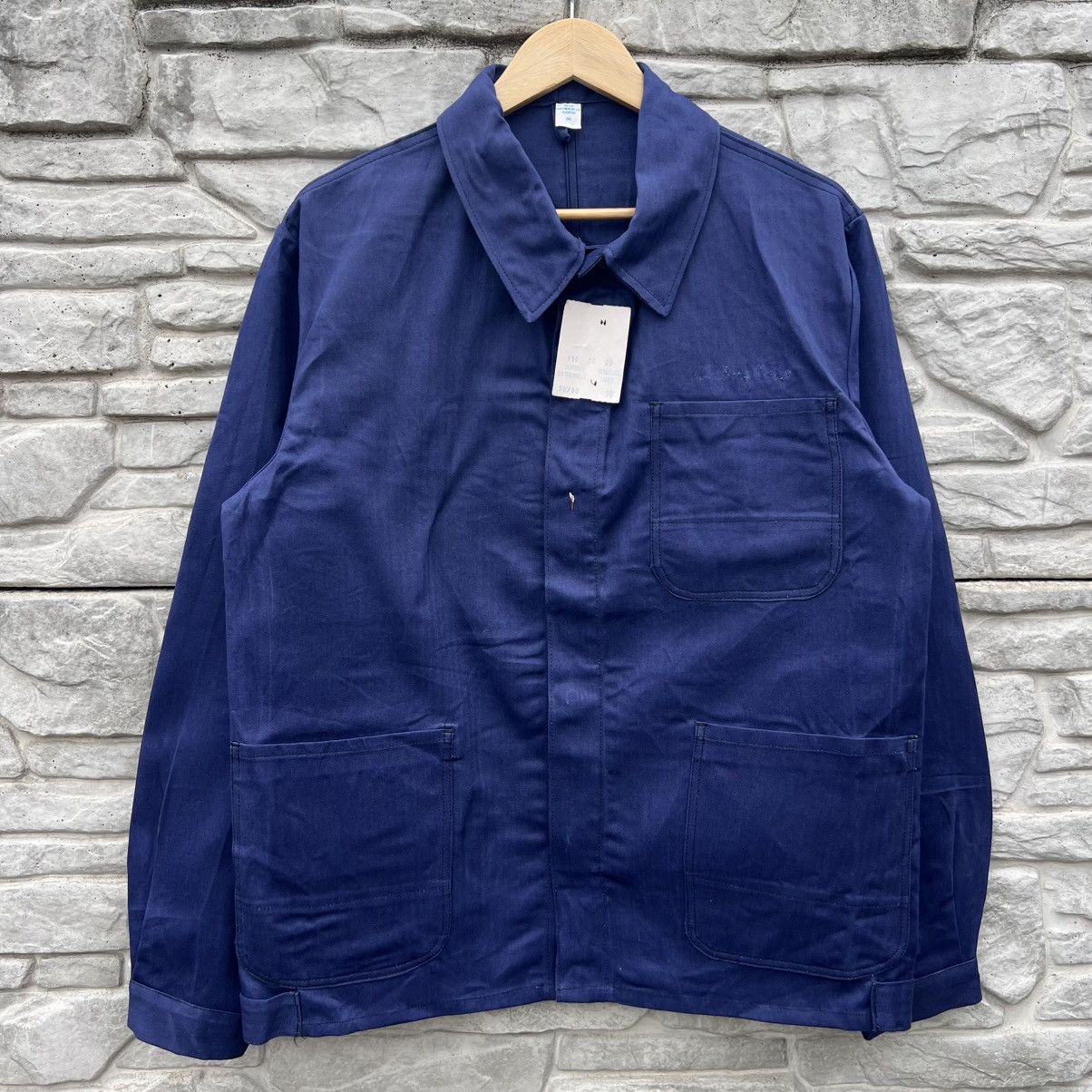Vintage French herringbone HBT sanfor works jacket Size US M / EU 48-50 / 2 - 1 Thumbnail