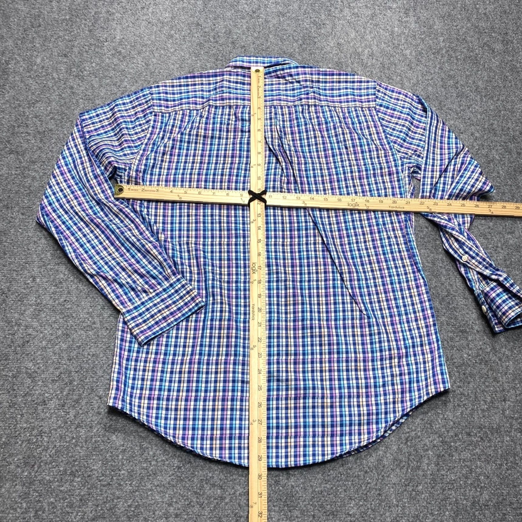 Peter Millar Peter Millar Shirt Mens Medium Blue Plaid Long Sleeve Button Down Casual Preppy Size US M / EU 48-50 / 2 - 6 Thumbnail