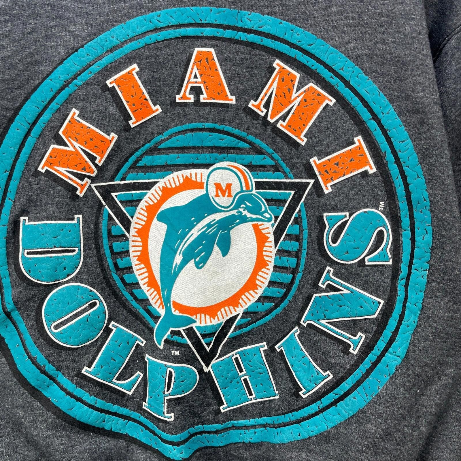 Other Vintage 90s Miami Dolphins Varsity Style Jacket Sweat Medium Size ONE SIZE - 10 Thumbnail