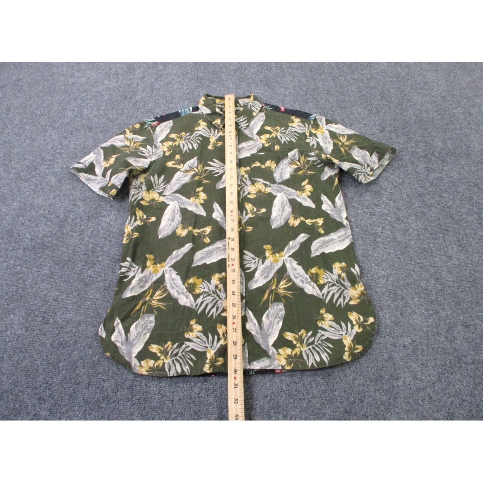 Allsaints AllSaints Shirt Mens M Green Black Floral Heavy Classic Business Preppy Hawaiian Shirt Size US L / EU 52-54 / 3 - 3 Thumbnail