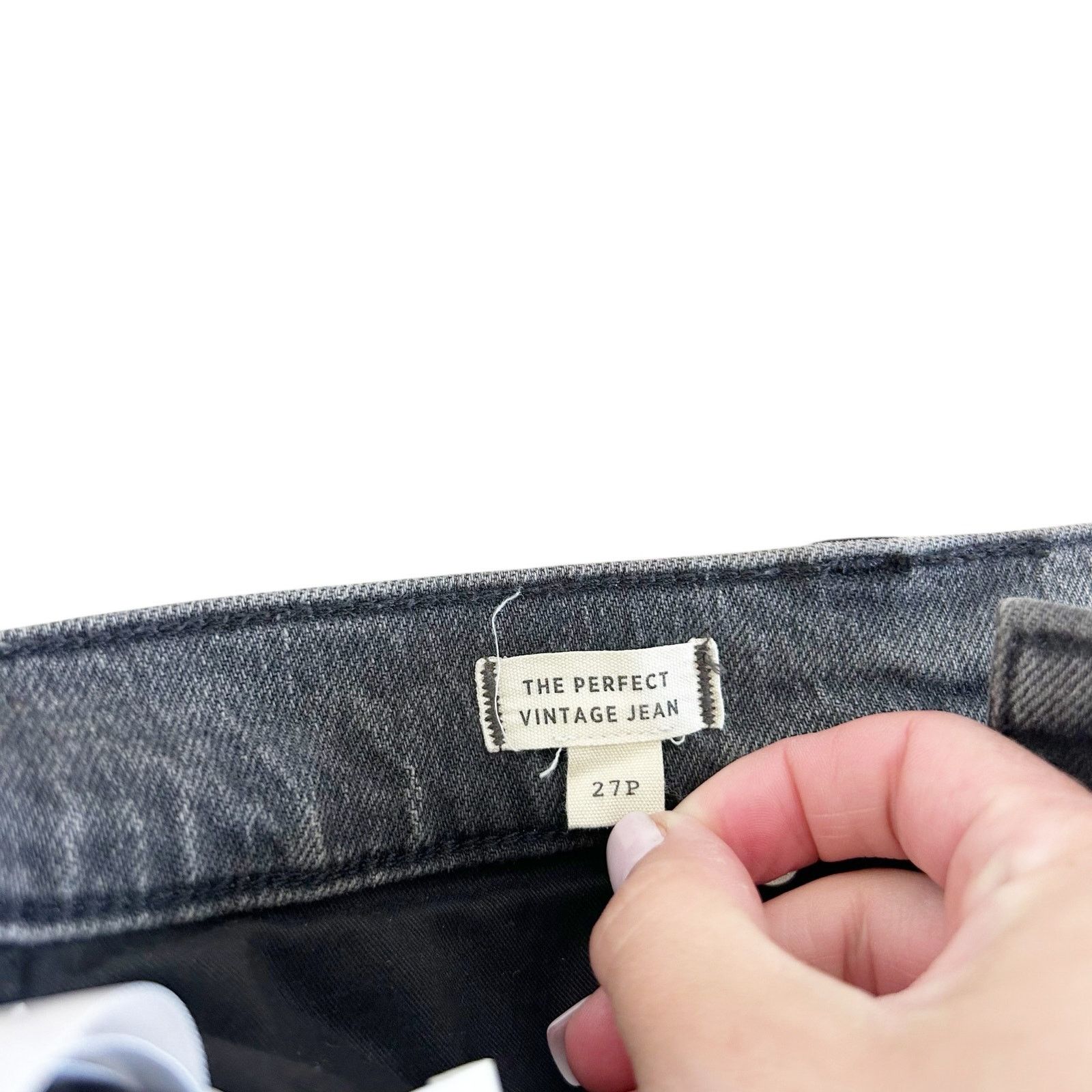 Madewell Madewell Gray Black The Perfect Vintage Jeans Sz 27P Size 27" / US 4 / IT 40 - 4 Thumbnail