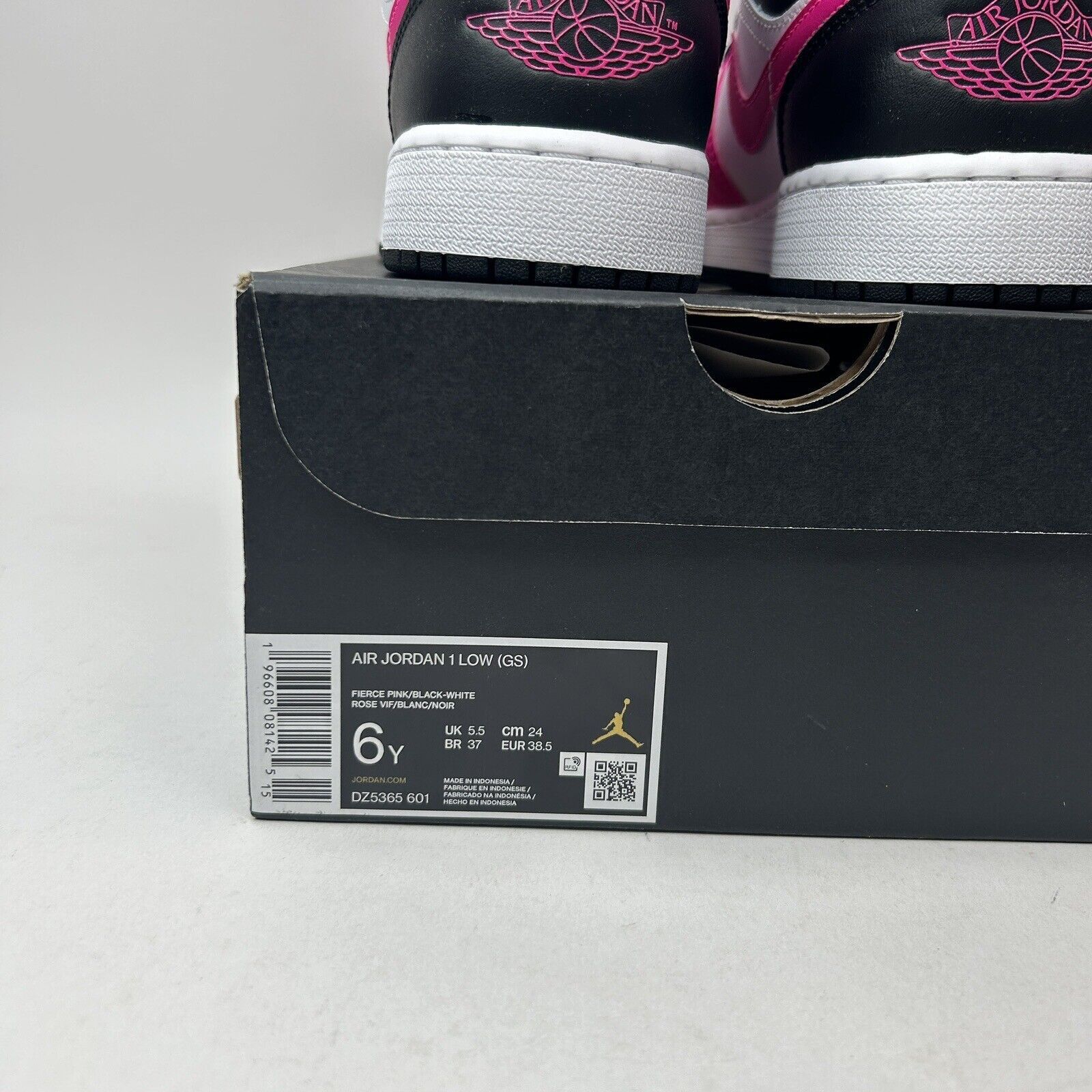 Jordan Brand Nike Shoes Air Jordan 1 Low GS “Fierce Pink/Black White” Size US 7.5 / IT 37.5 - 5 Thumbnail
