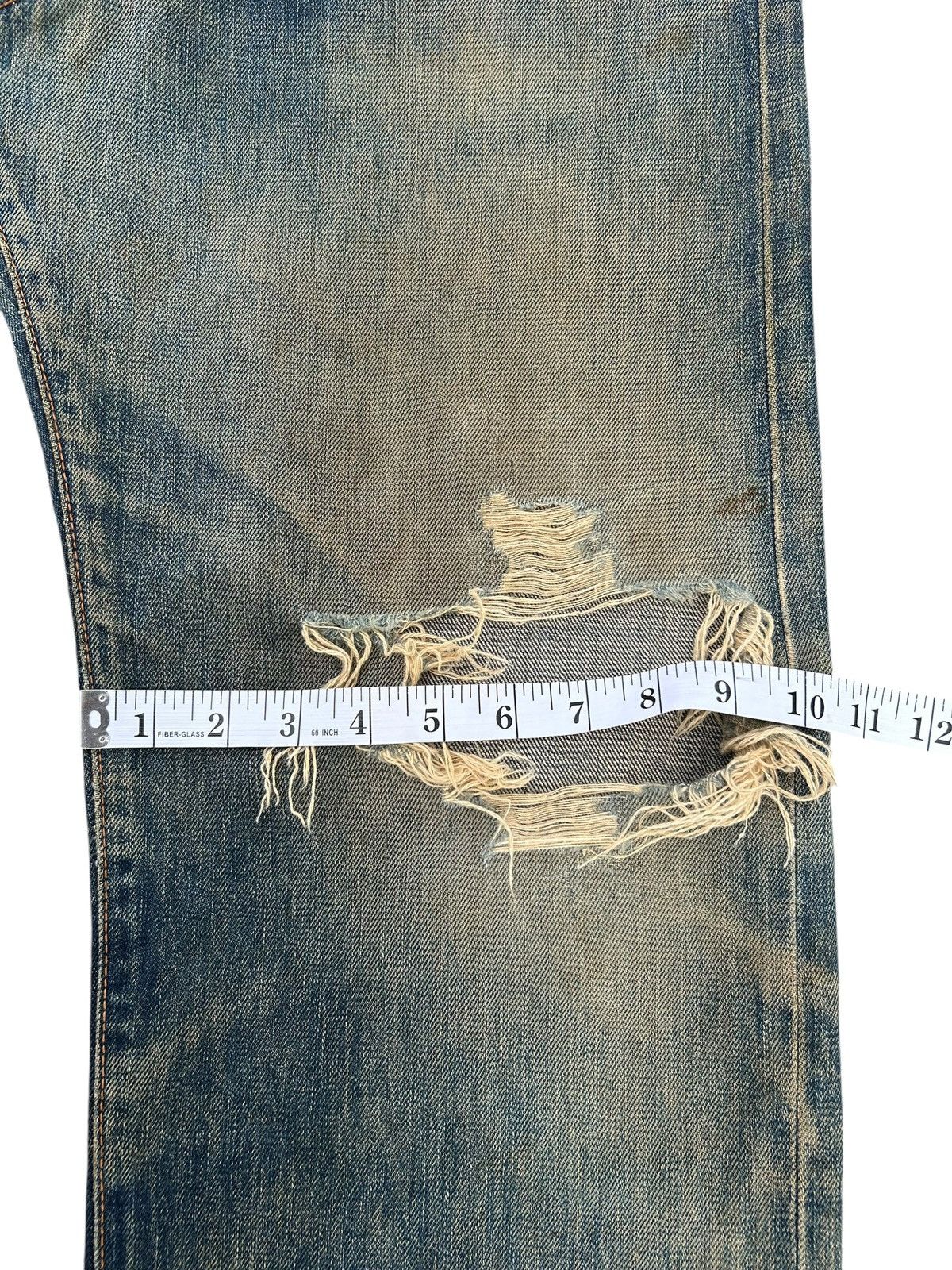 Kapital VINTAGE EDWIN 505X SELVEDGE RUSTY DISTRESSED DENIM JEANS Size US 32 / EU 48 - 22 Thumbnail