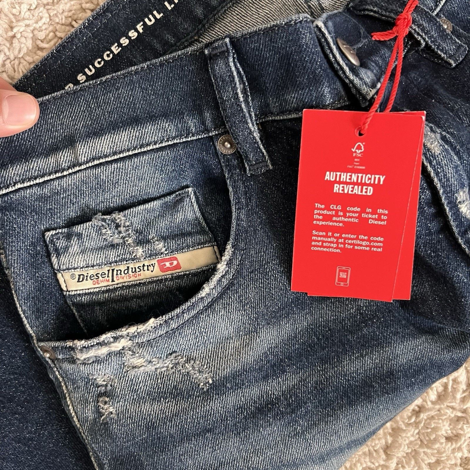 Diesel Diesel Mens Jeans 2019 D-Strukt Slim Leg Blue Size 30x30 Size US 30 / EU 46 - 8 Thumbnail