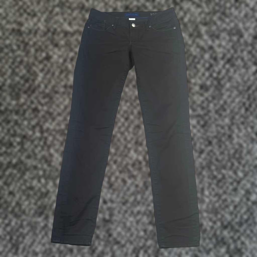 Denime Martin + Osa Jeans Womens 28 Slim Fit Black Denim Skinny Stretch Size 28" / US 6 / IT 42 - 1 Thumbnail