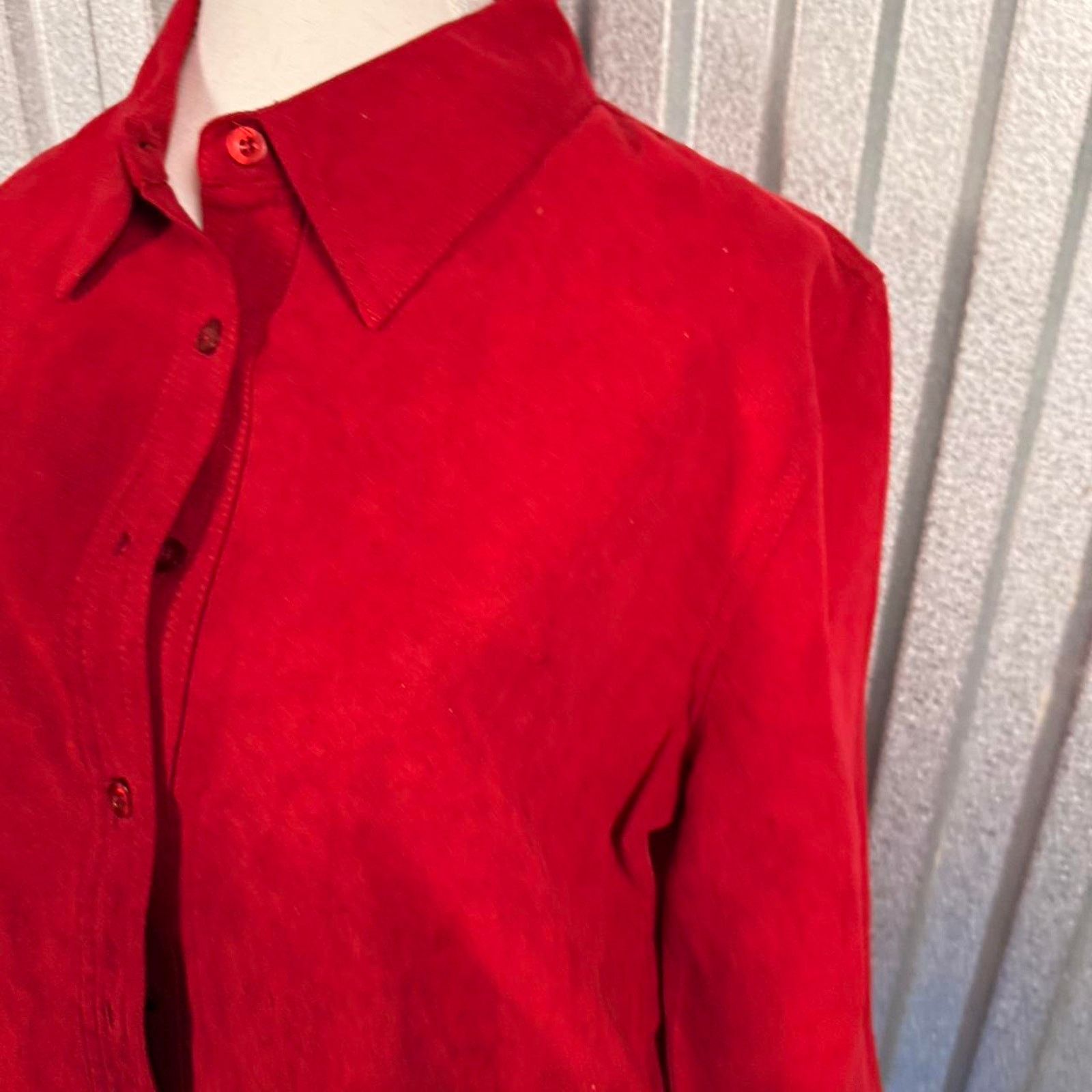 Other Red swede button up shirt Size L / US 10 / IT 46 - 3 Thumbnail
