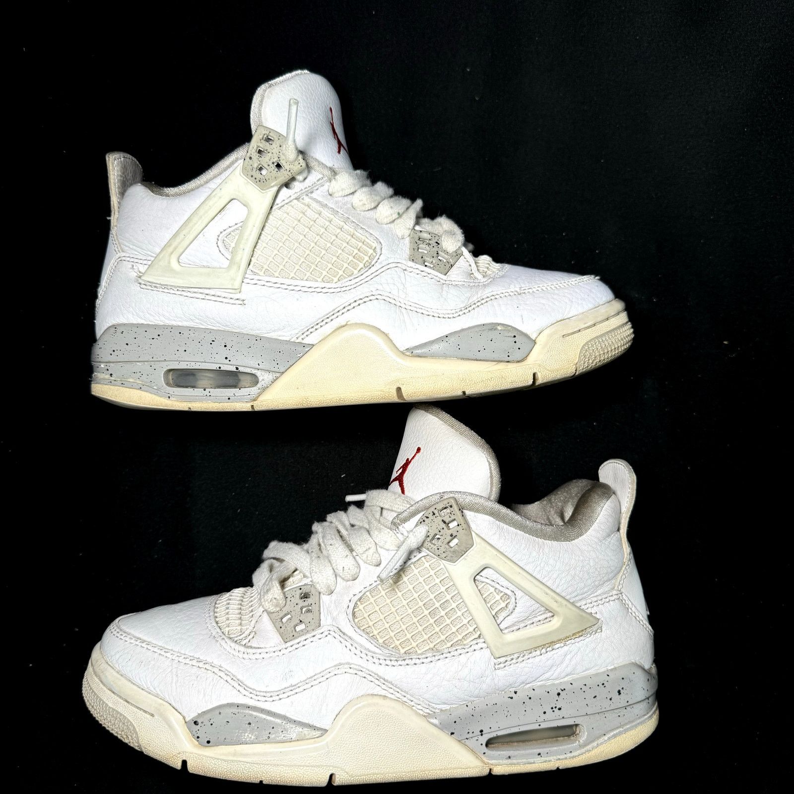 Jordan Brand × Nike Size 5.5 - Nike Air Jordan 4 Retro GS White Oreo Men's Shoes Size US 5.5 / EU 38 - 2 Thumbnail