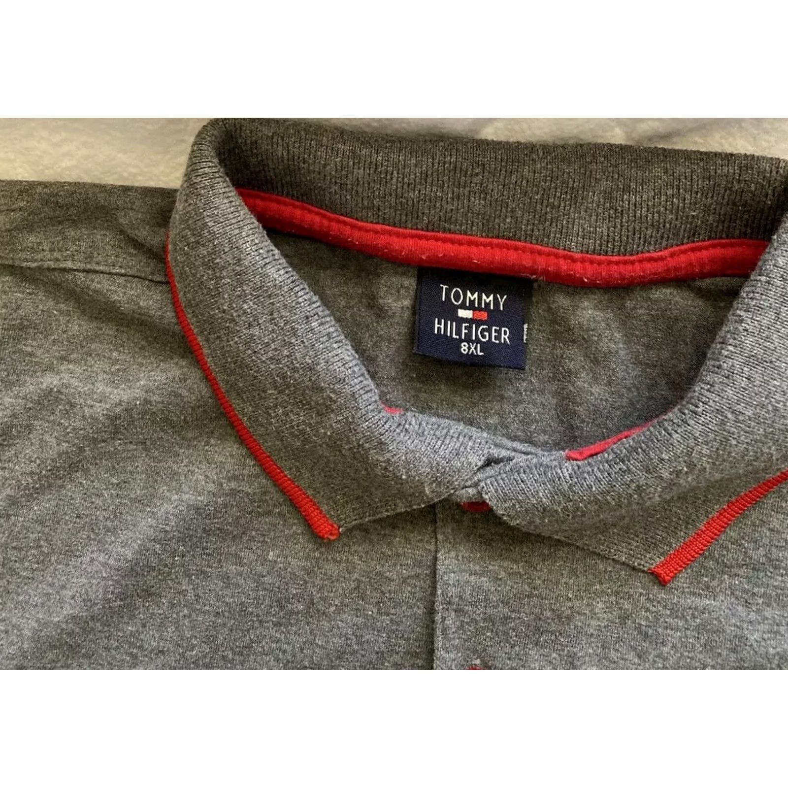 Tommy Hilfiger Tommy Hilfiger Polo Shirt Men XL Gray 21-42 Regular Fit Collared Short Sleeve Button Front Vintage No? Size US M / EU 48-50 / 2 - 4 Thumbnail