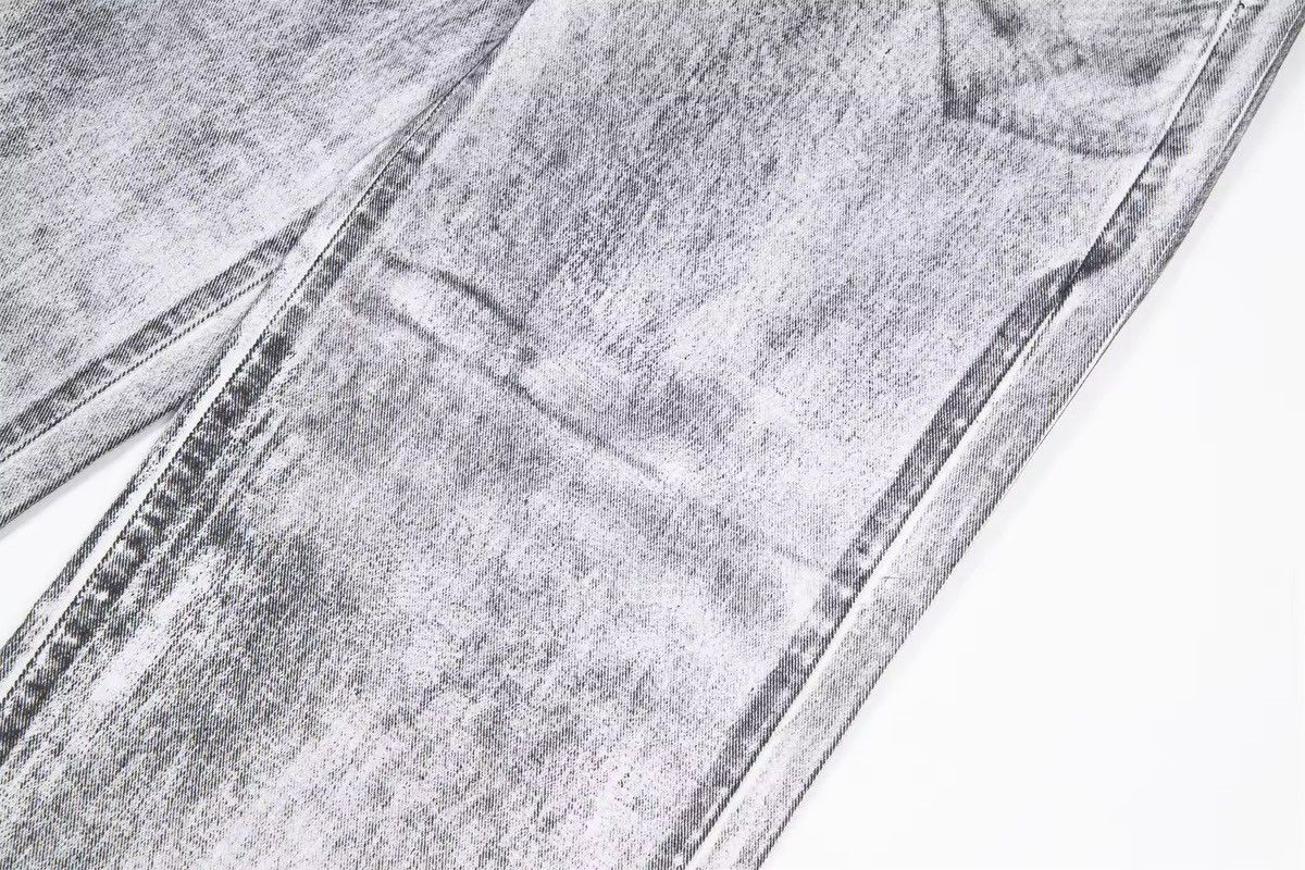 Jean × Vintage Streetwear tie-dye washed dirty white baggy jeans y2k Size US 34 / EU 50 - 9 Thumbnail