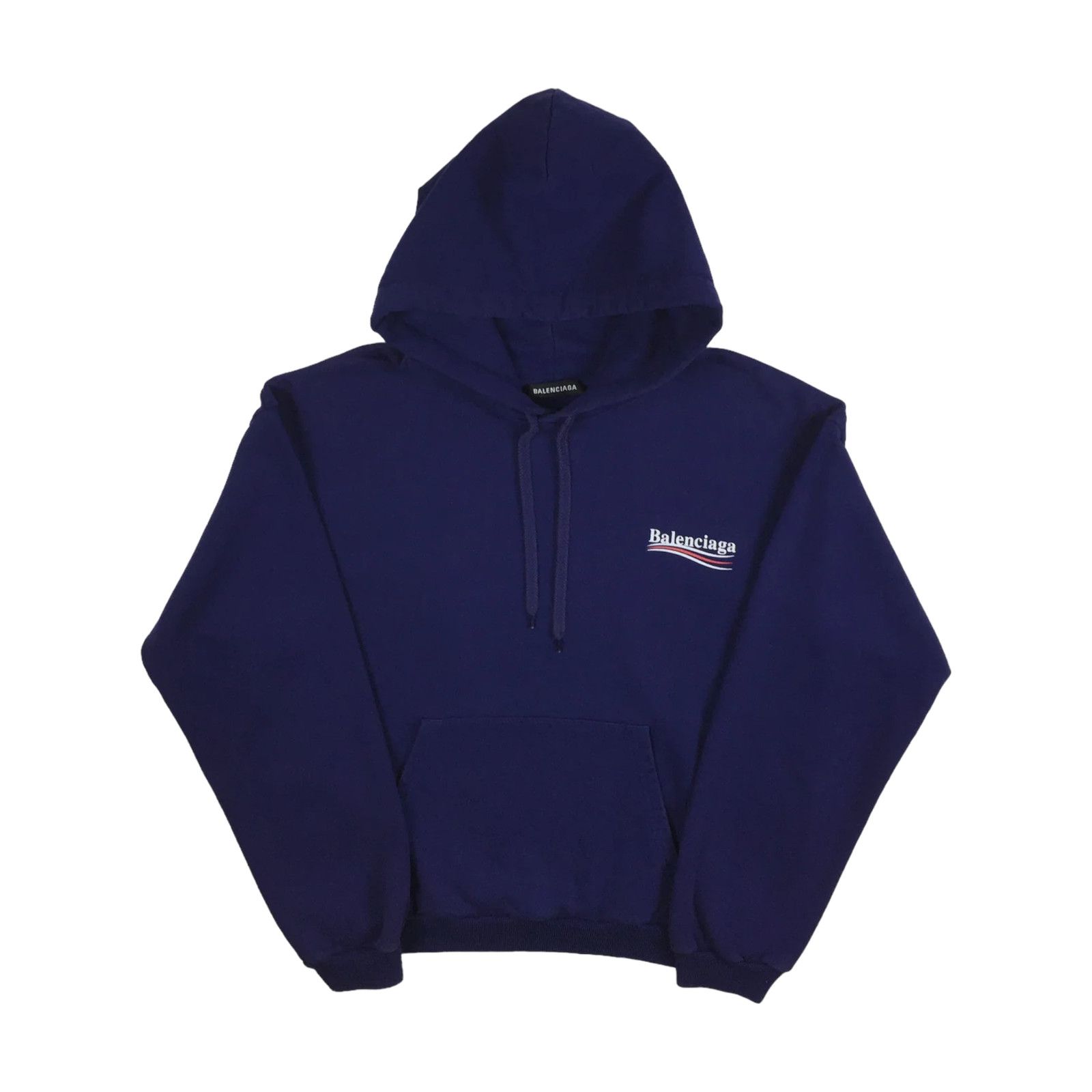 Balenciaga Balenciaga Navy Political Campaign Hoodie Size US XL / EU 56 / 4 - 1 Thumbnail