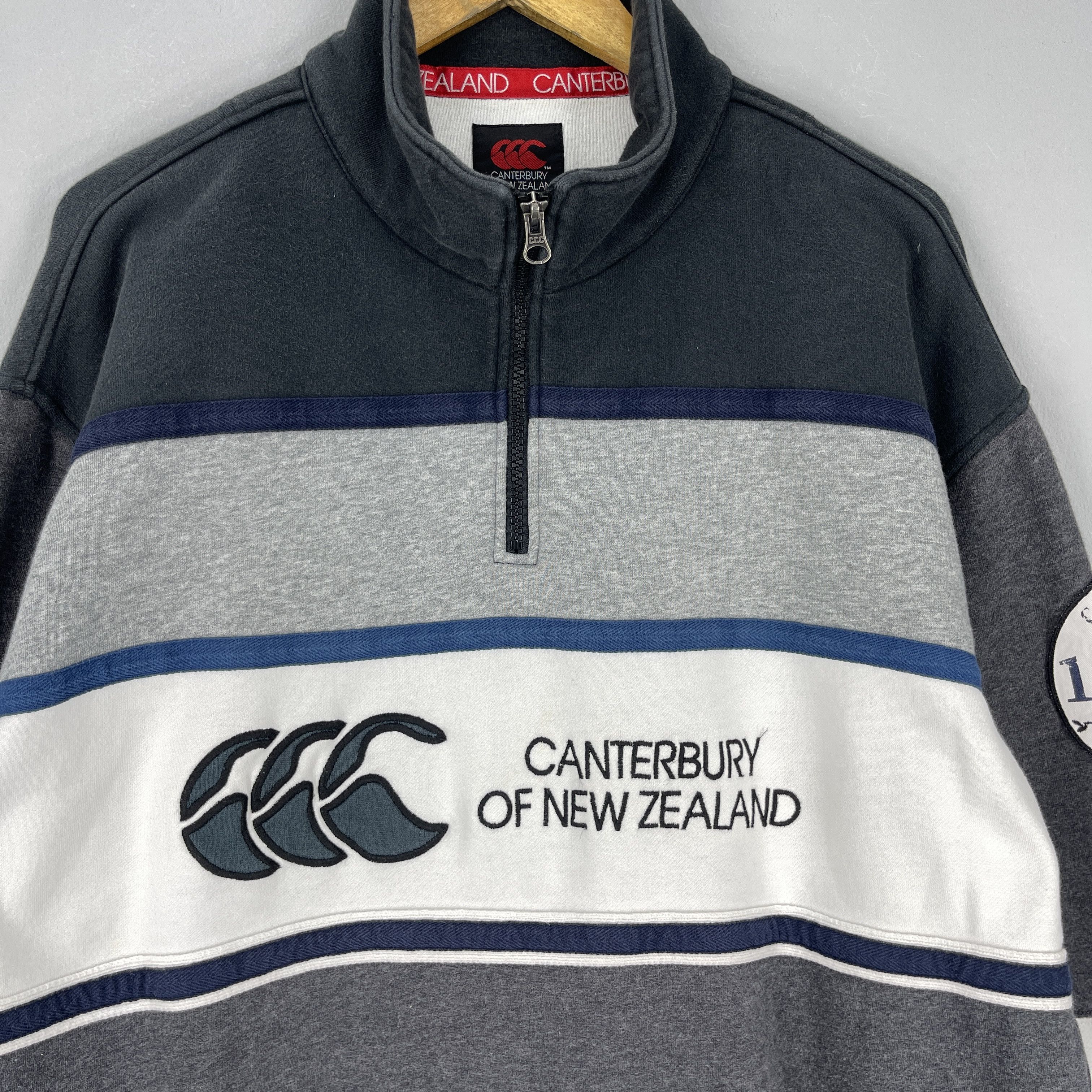 Canterbury of New Zealand Vintage CANTERBURY New Zealand Rugby Half Zipper Sweater Size US XL / EU 56 / 4 - 2 Thumbnail